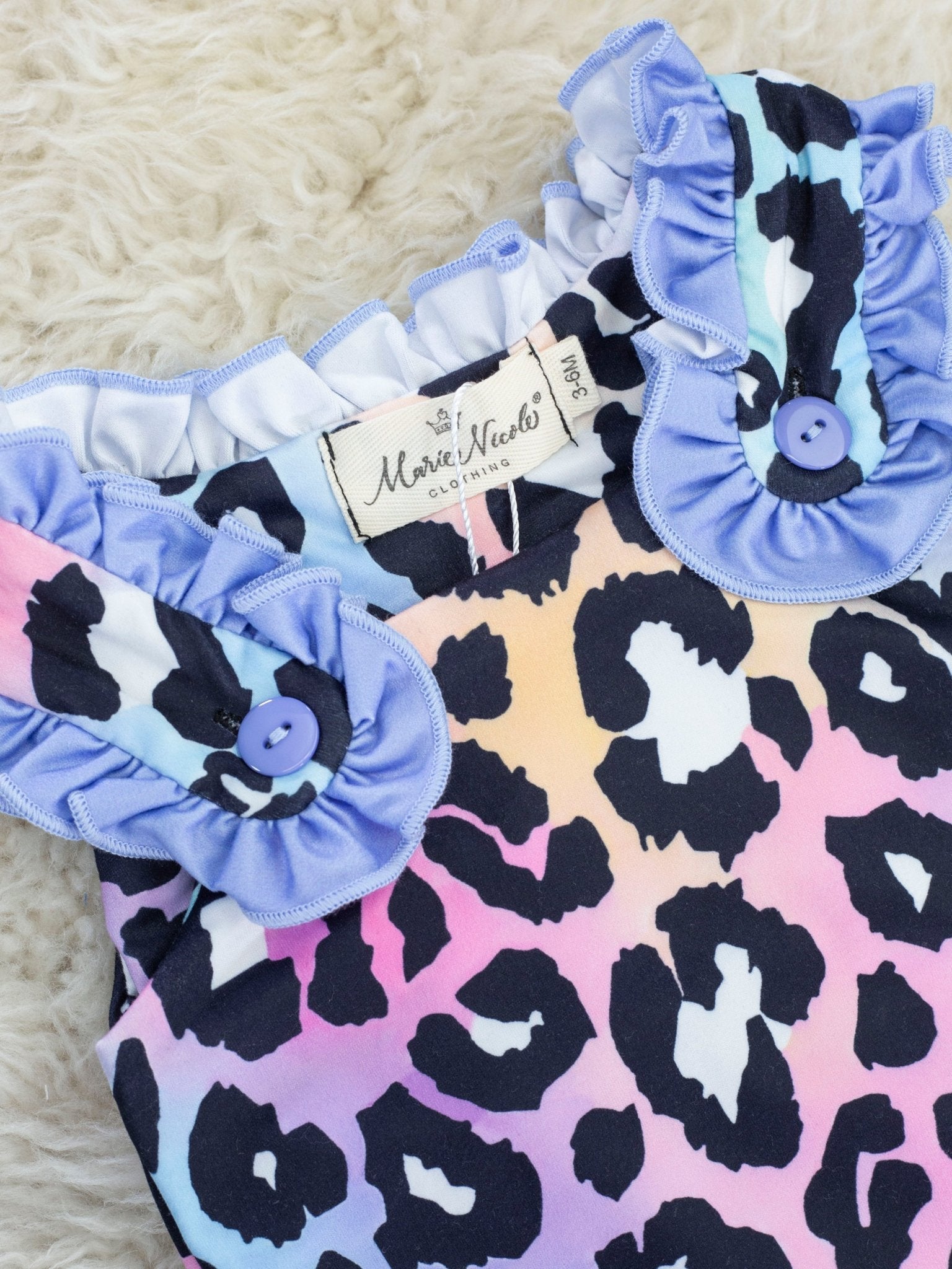 Purple Leopard Rainbow Knot Gown - Marie Nicole Clothing