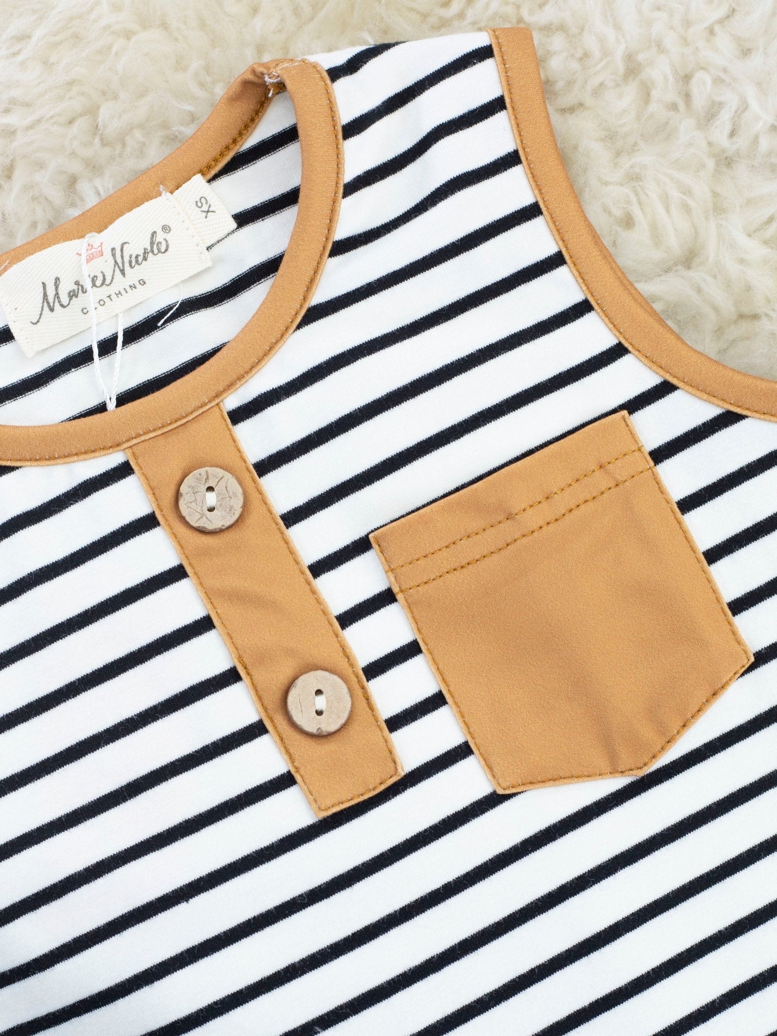 Brown Stripe Tank Outfit - Marie Nicole Clothing