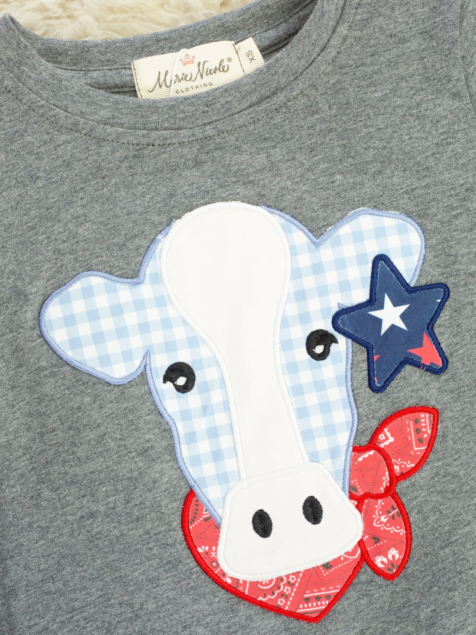 Stars & Stripes Cow Shirt - Marie Nicole Clothing