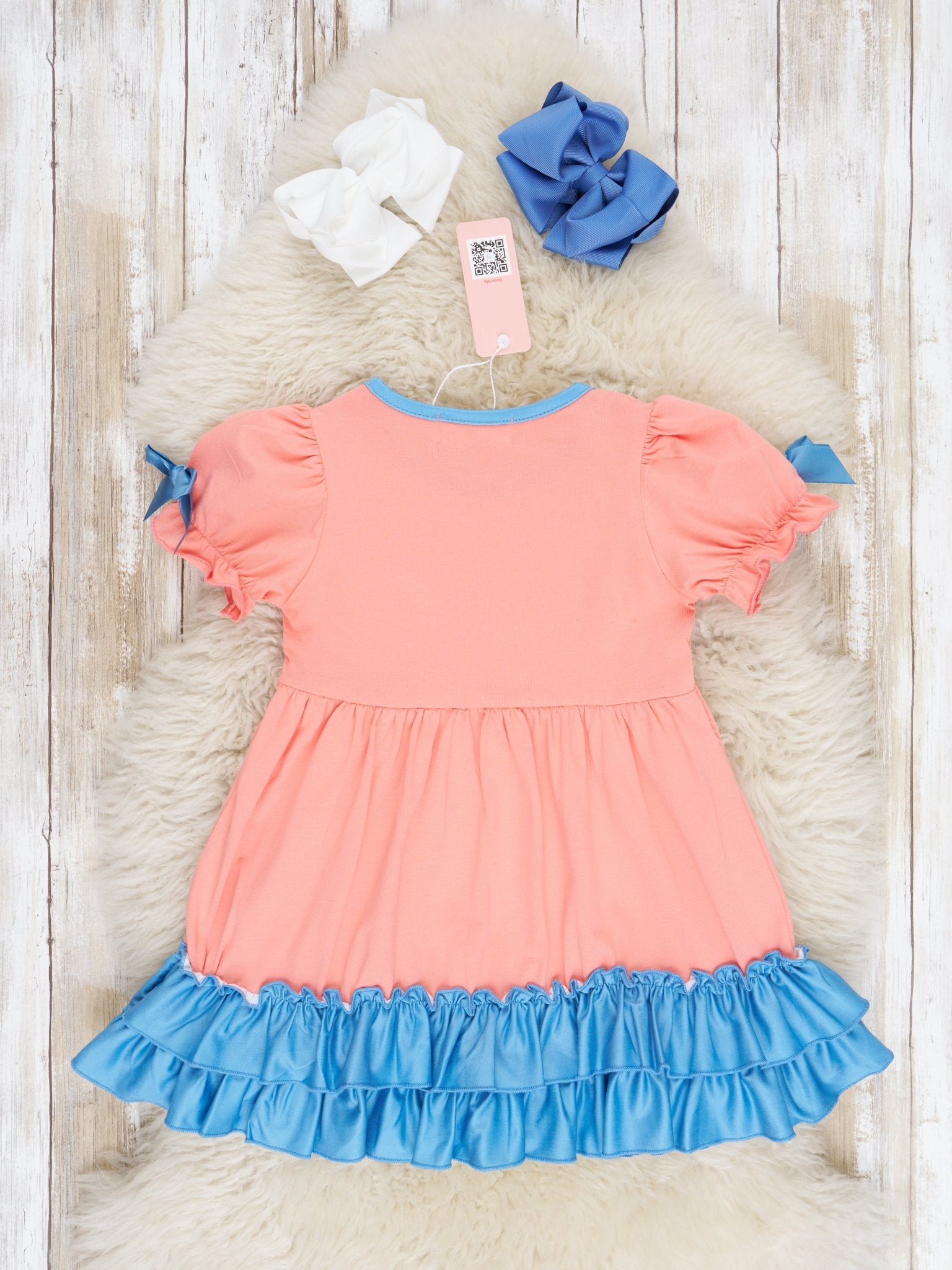 Patriotic Donut Ruffle Dress - Marie Nicole Clothing