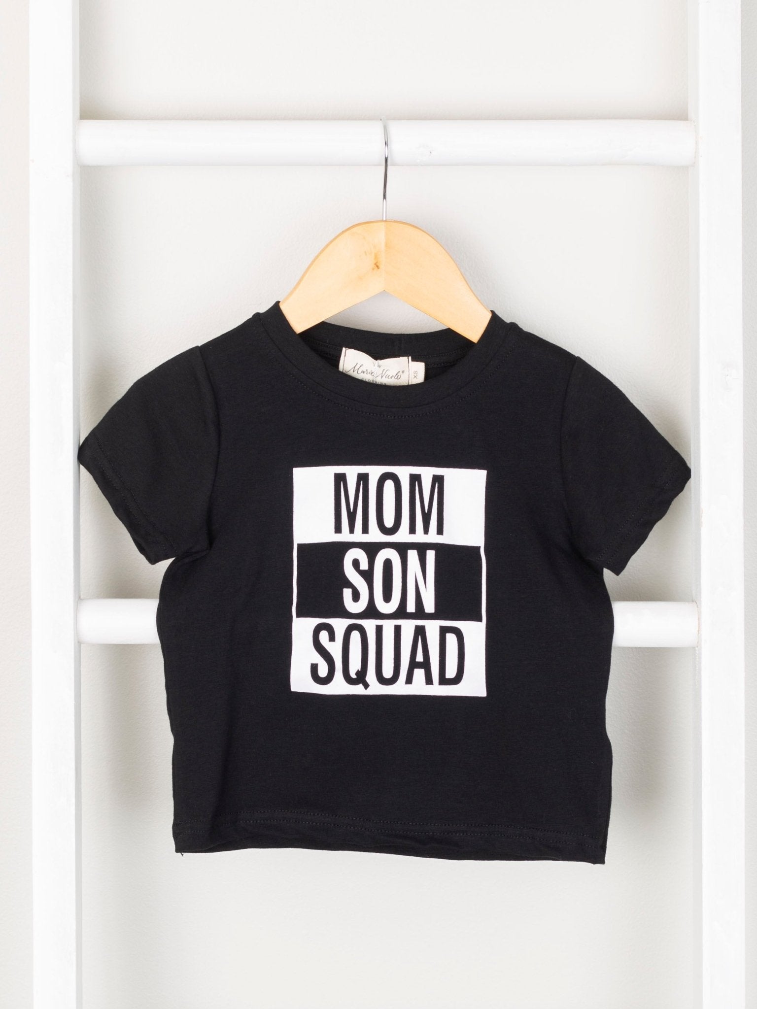 Mom & Me "Mom Son Squad" Shirt & Romper - Marie Nicole Clothing