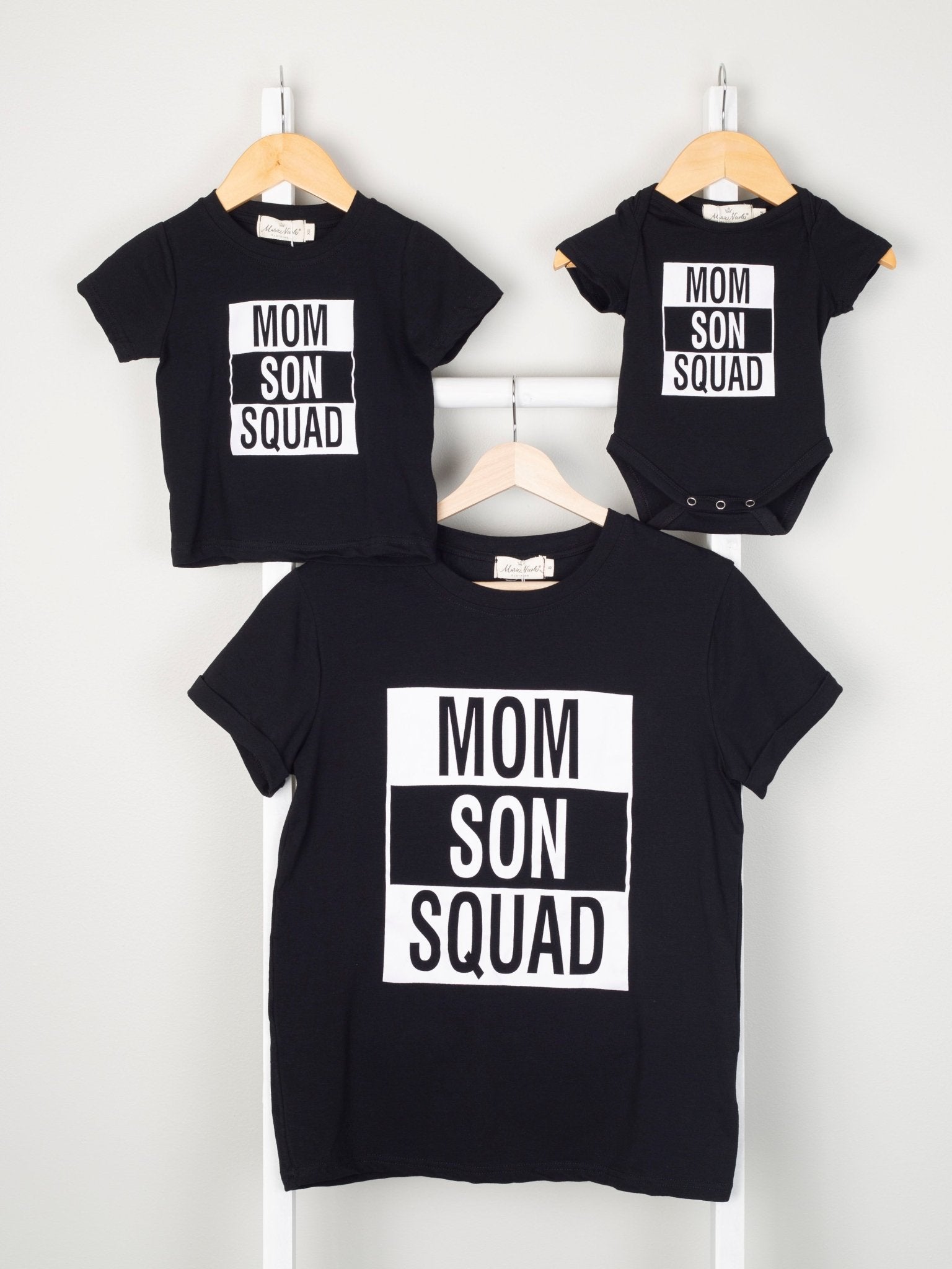 Mom & Me "Mom Son Squad" Shirt & Romper - Marie Nicole Clothing
