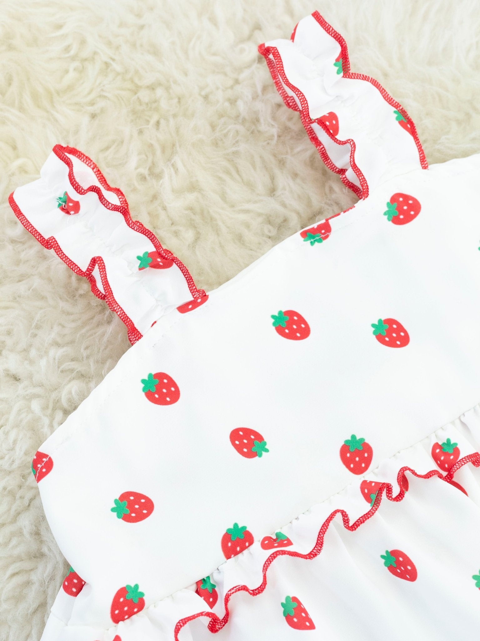 Tiered Ditsy Strawberry Outfit - Marie Nicole Clothing