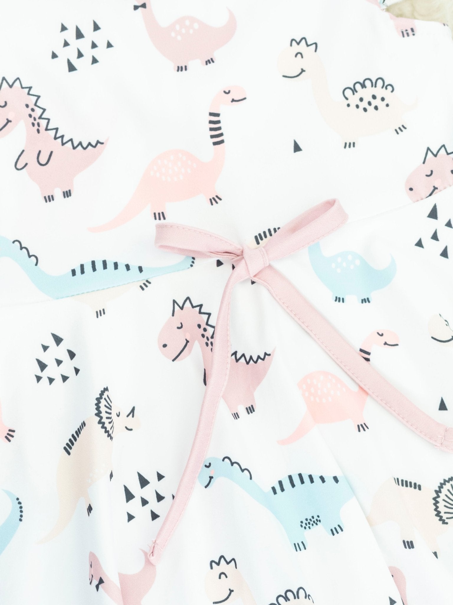 Pastel Dinosaur Flutter Sleeve Dress - Marie Nicole Clothing