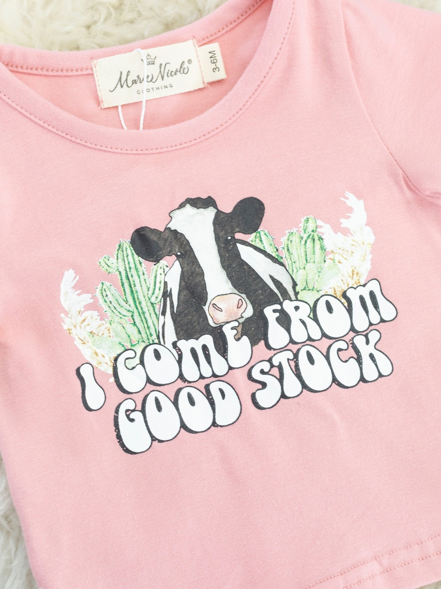 "Good Stock" Cow Bloomers Outfit - Marie Nicole Clothing