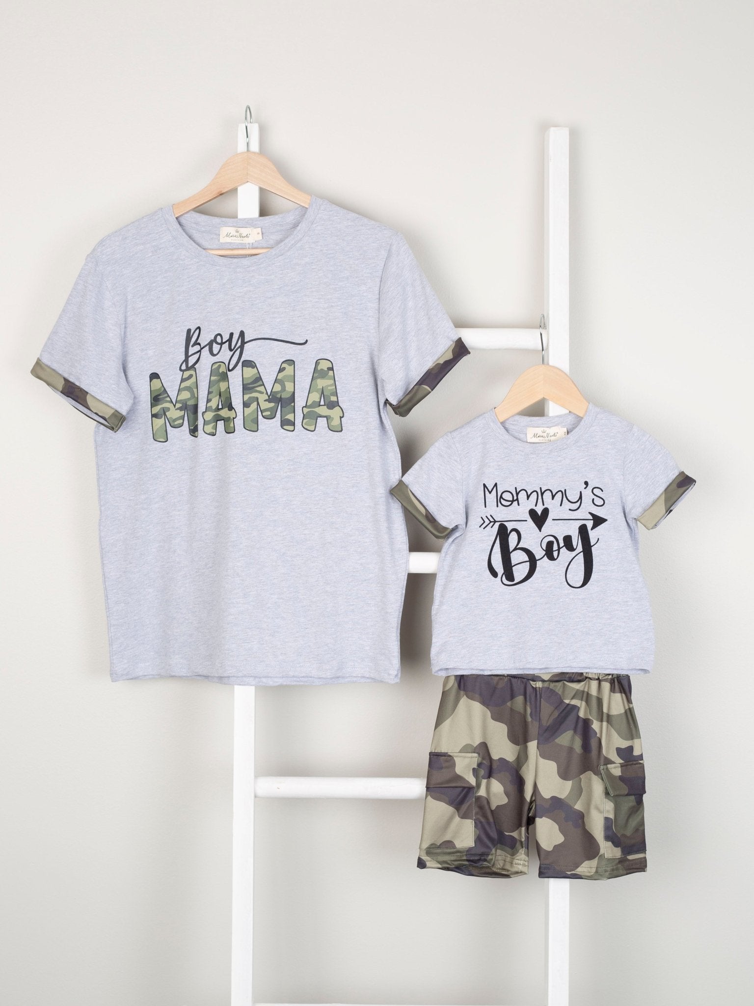 Mom & Me "Boy Mama" Camo Shirt - Marie Nicole Clothing