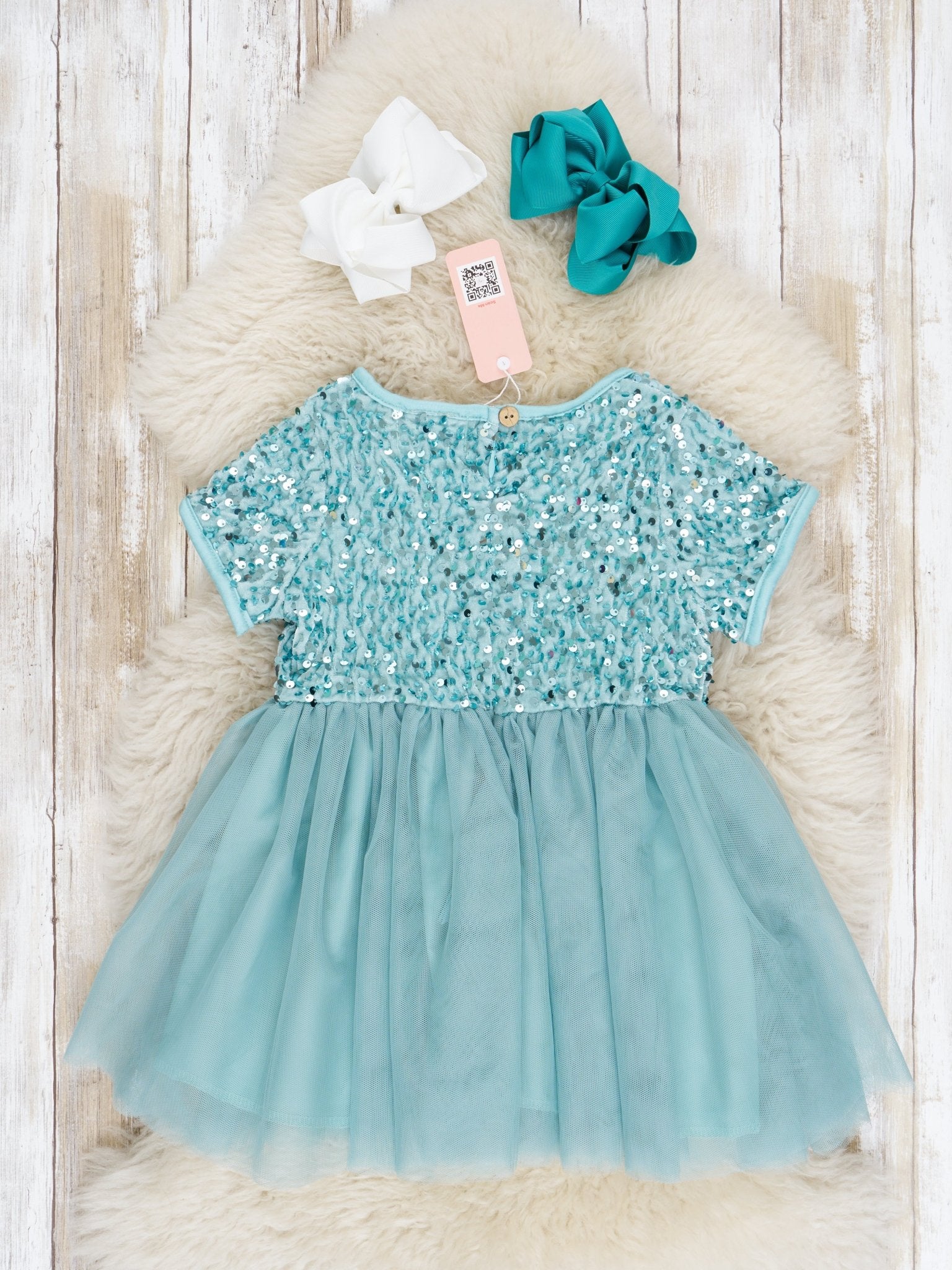 Mint Sparkly Tulle Swing Dress - Marie Nicole Clothing