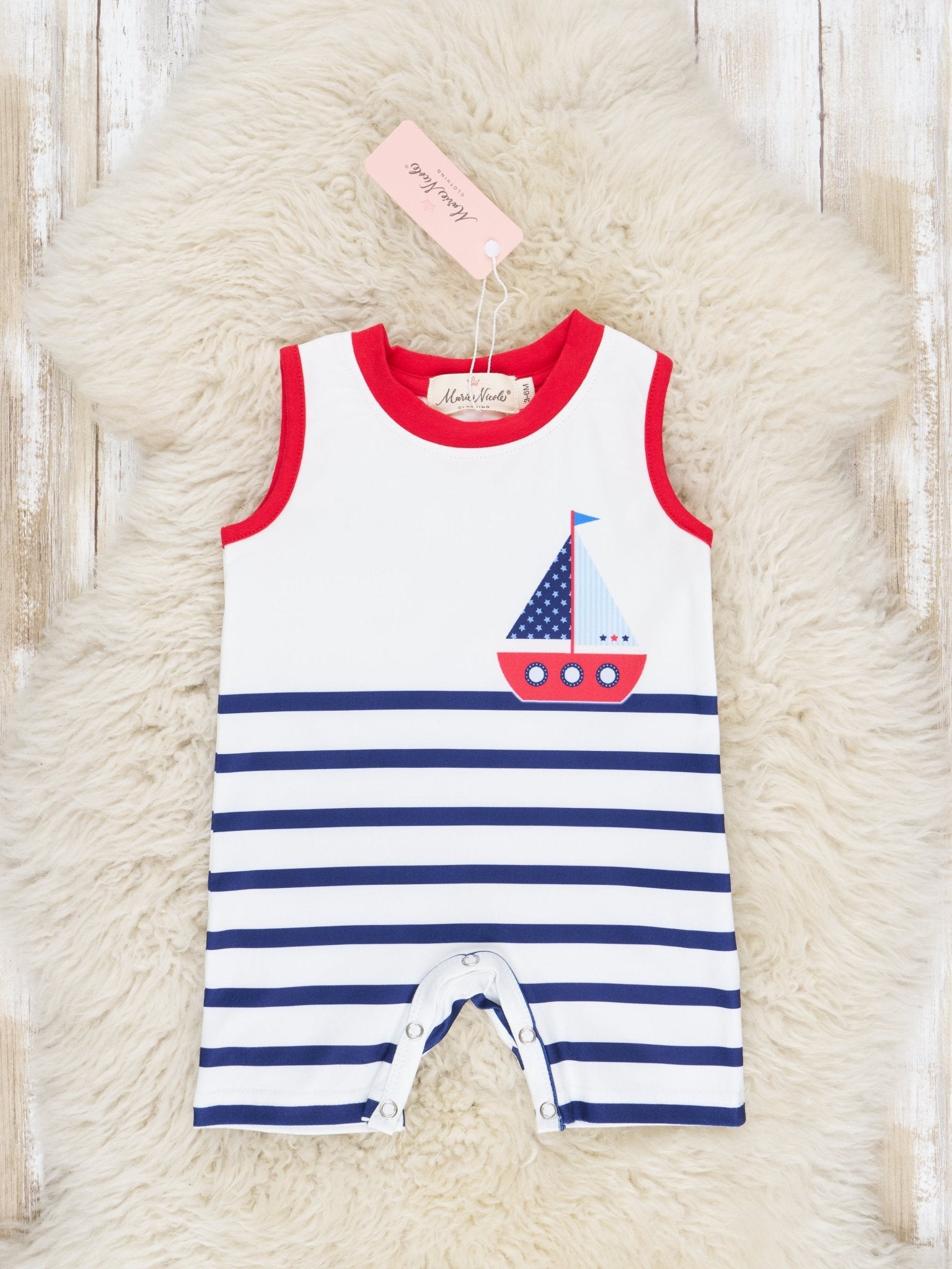 Striped Sailboat Johnny - Marie Nicole Clothing