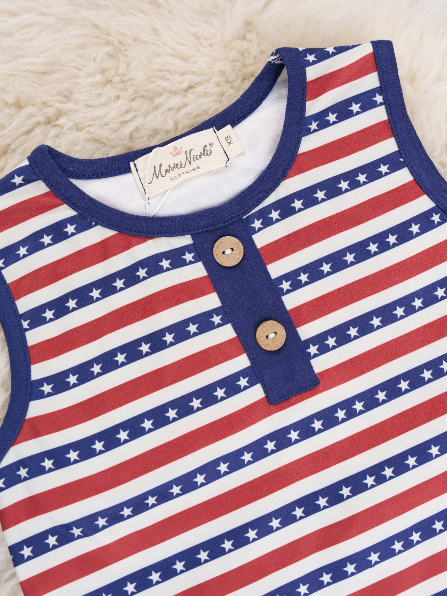 Navy Stars & Stripes Outfit - Marie Nicole Clothing