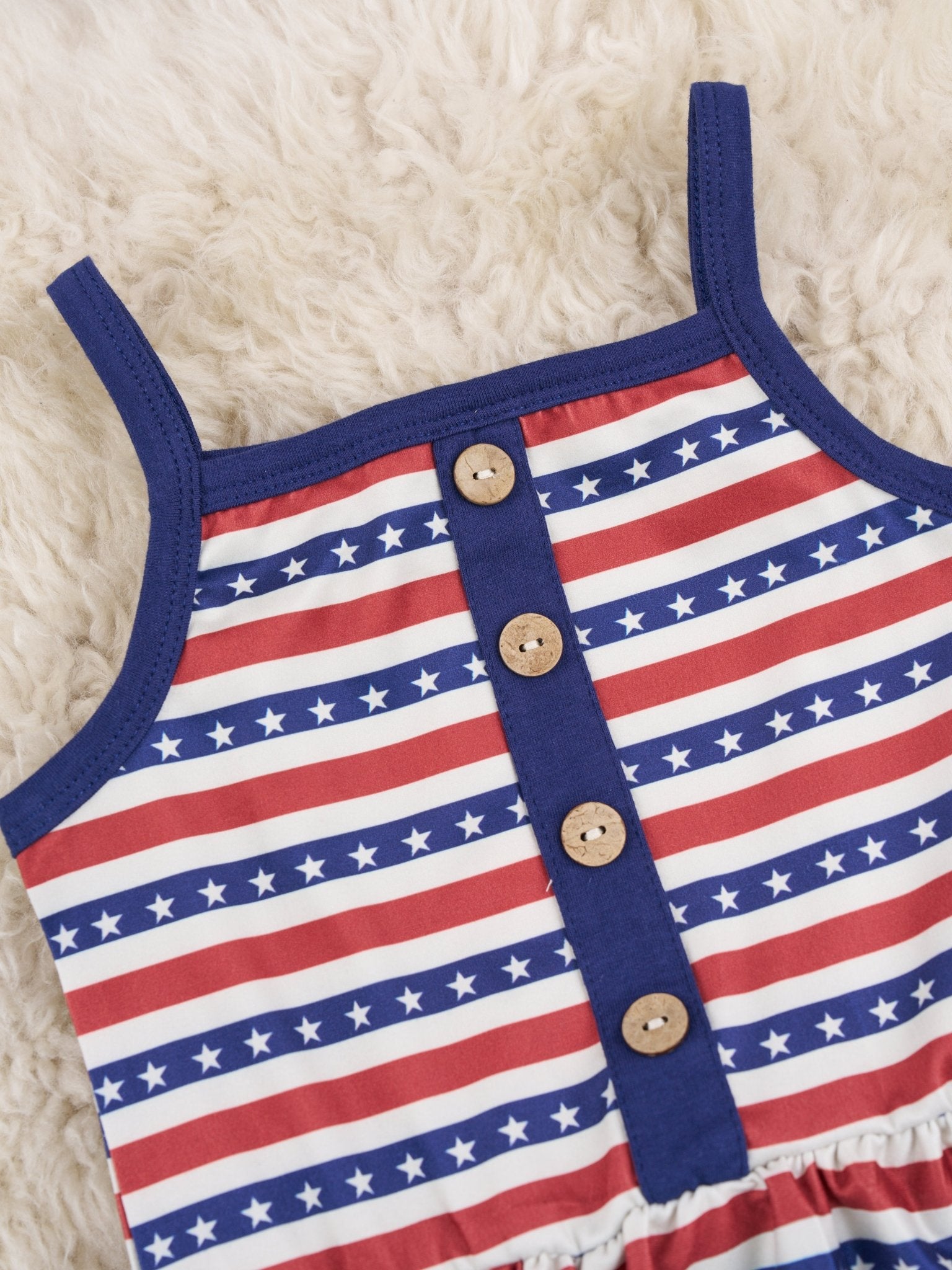 Navy Stars & Stripes Ruffle Outfit - Marie Nicole Clothing