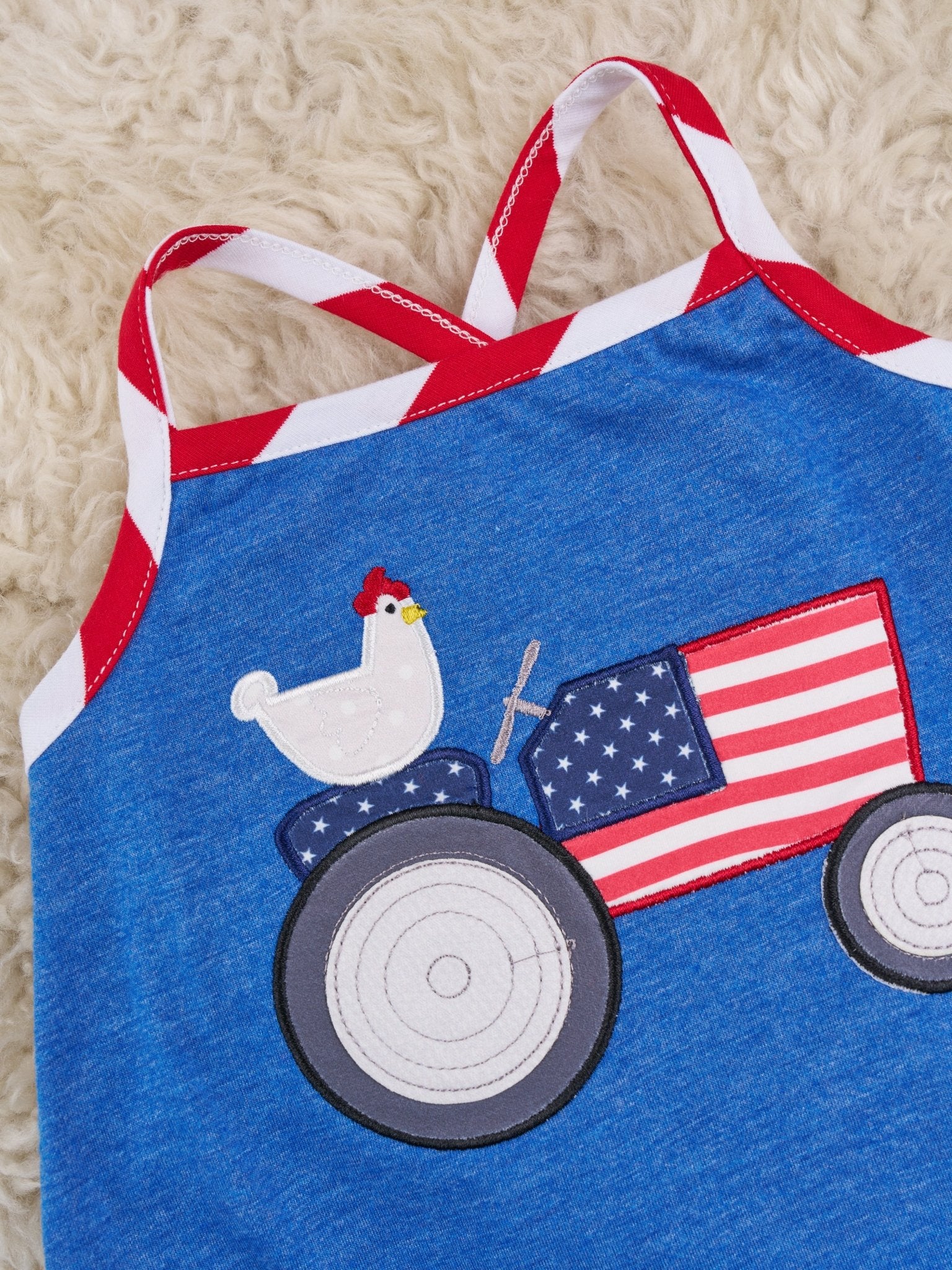 Patriotic Chicken Tractor Outfit - Marie Nicole Clothing