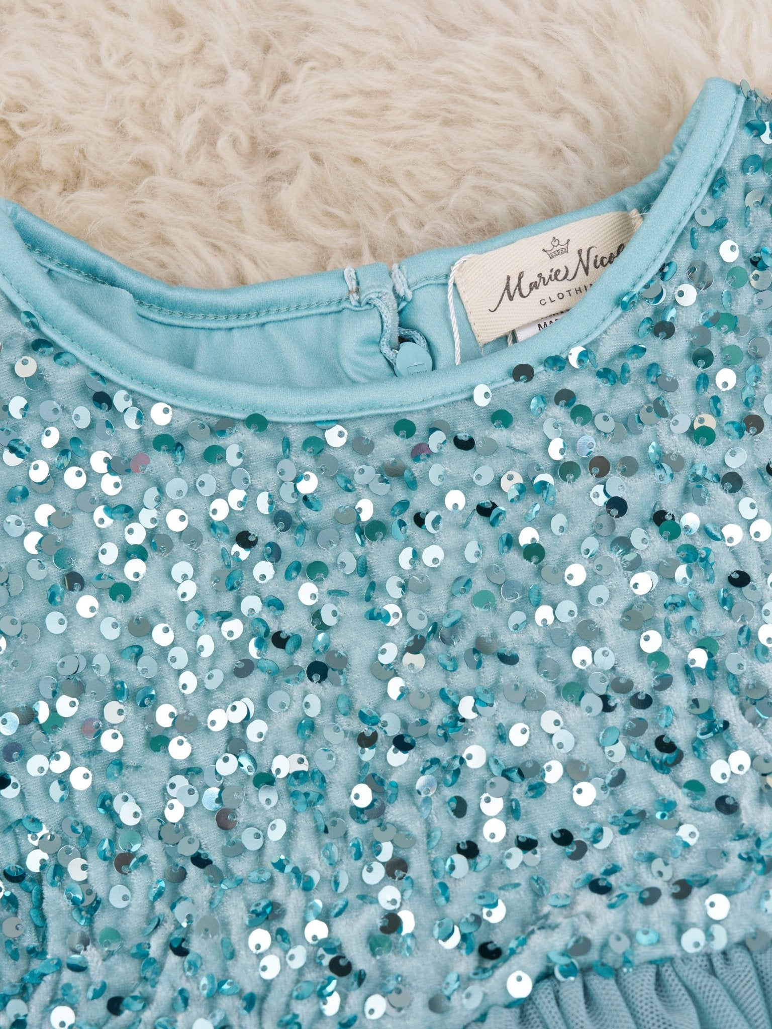 Mint Sparkly Tulle Swing Dress - Marie Nicole Clothing