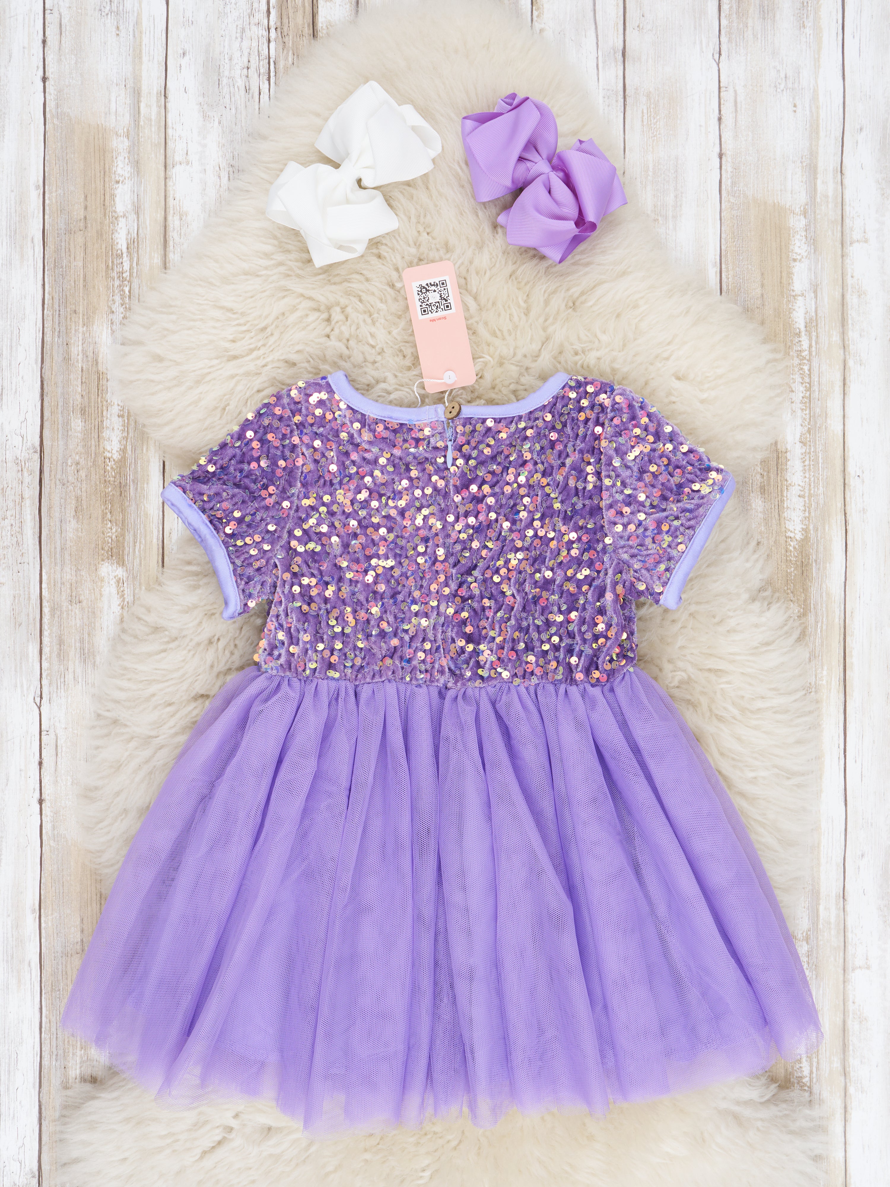 Purple Sparkly Tulle Dress