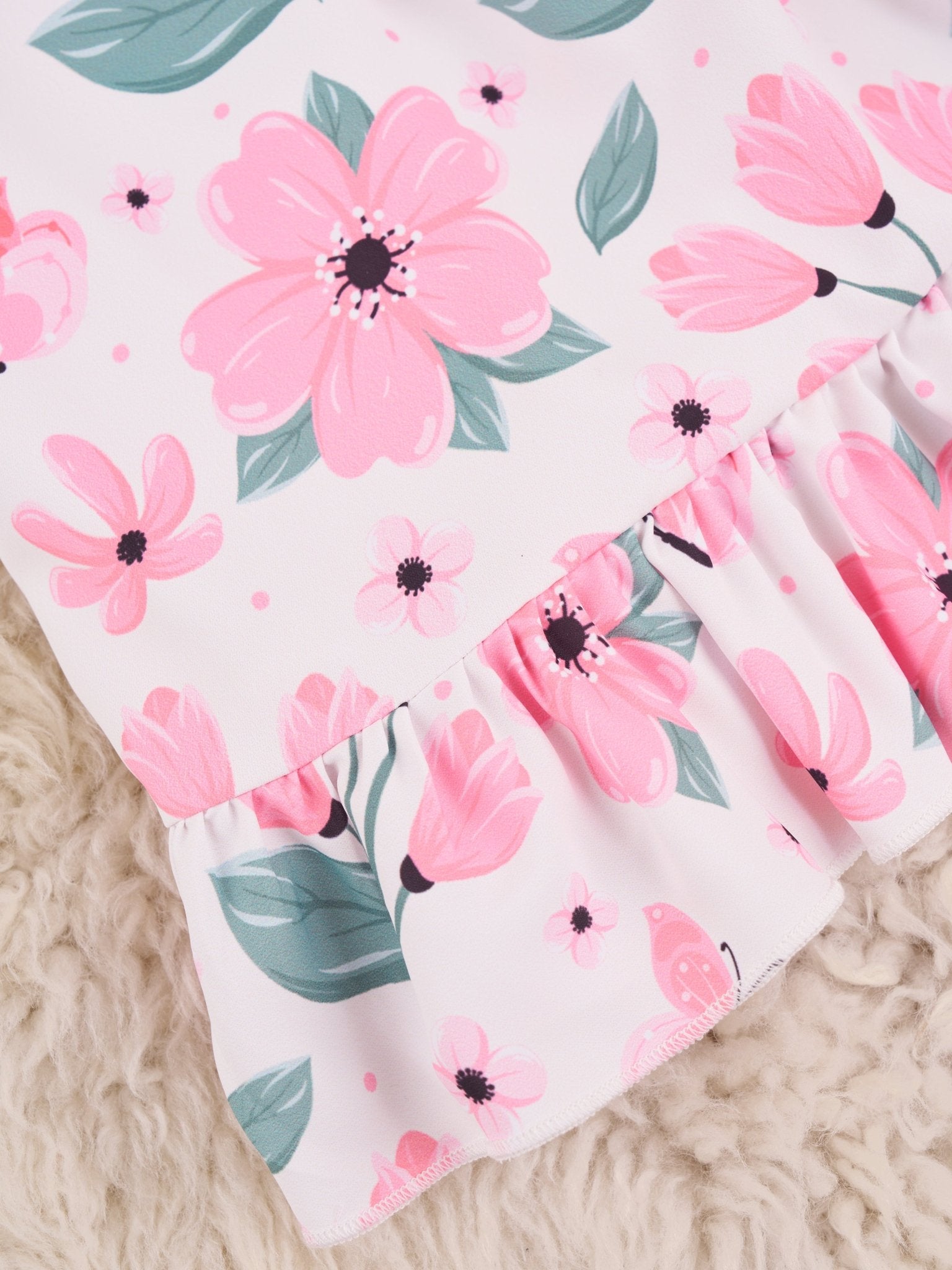 Pink Daffodil Ruffle Dress - Marie Nicole Clothing