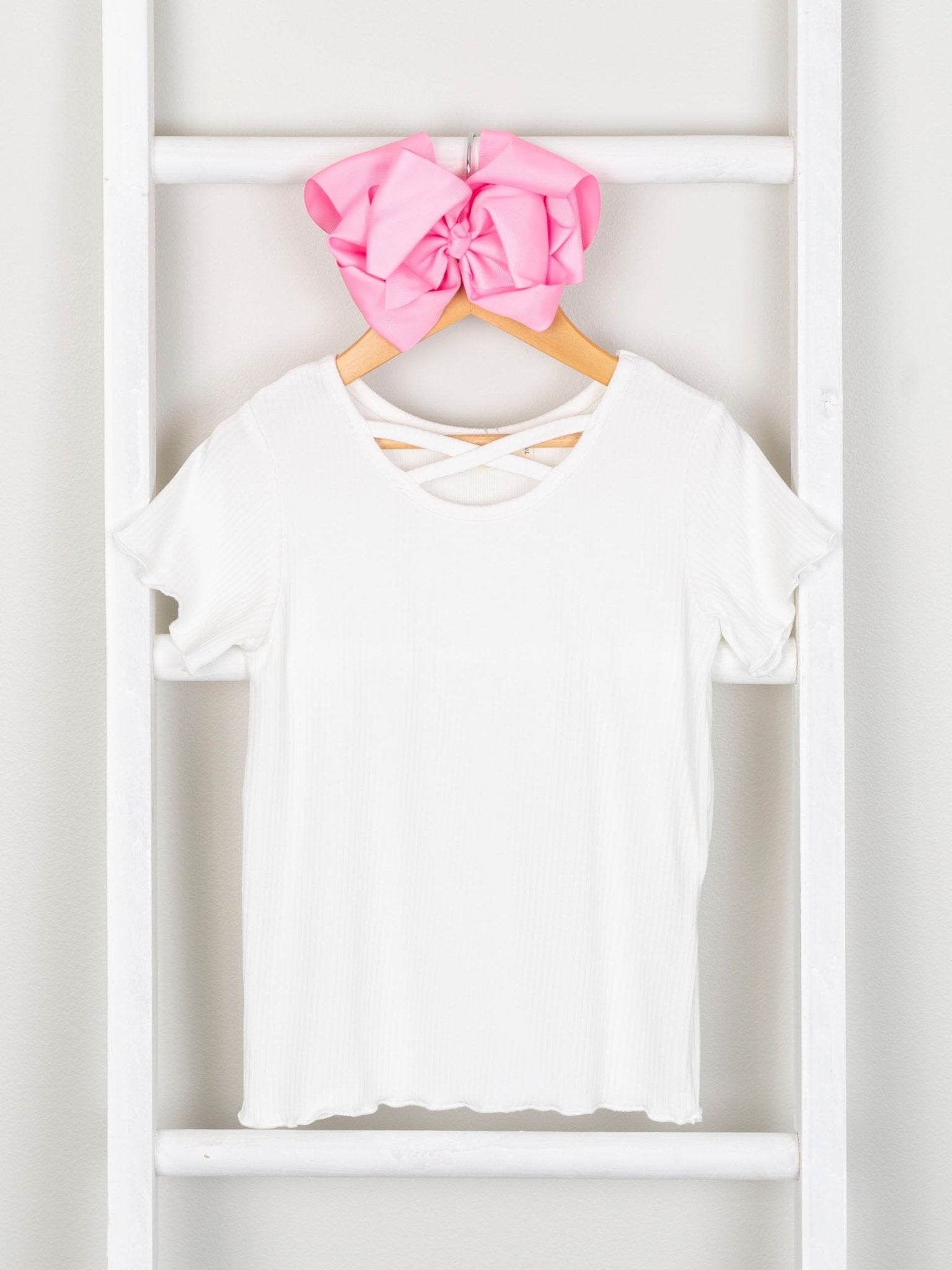 White Criss Cross Top - Marie Nicole Clothing