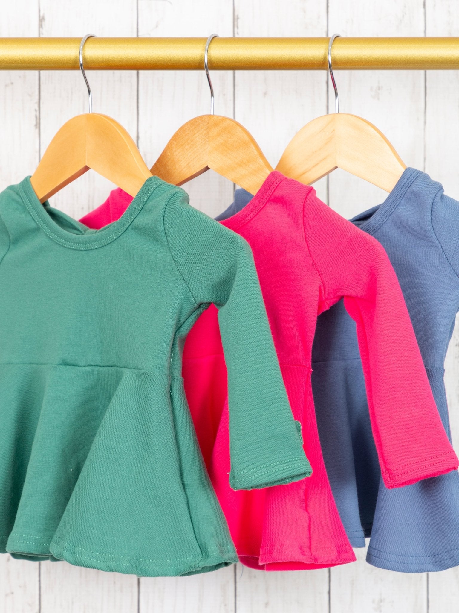 Cotton Bow Back Button Ruffle Sleeve Peplum Top - Multiple Colors - Marie Nicole Clothing