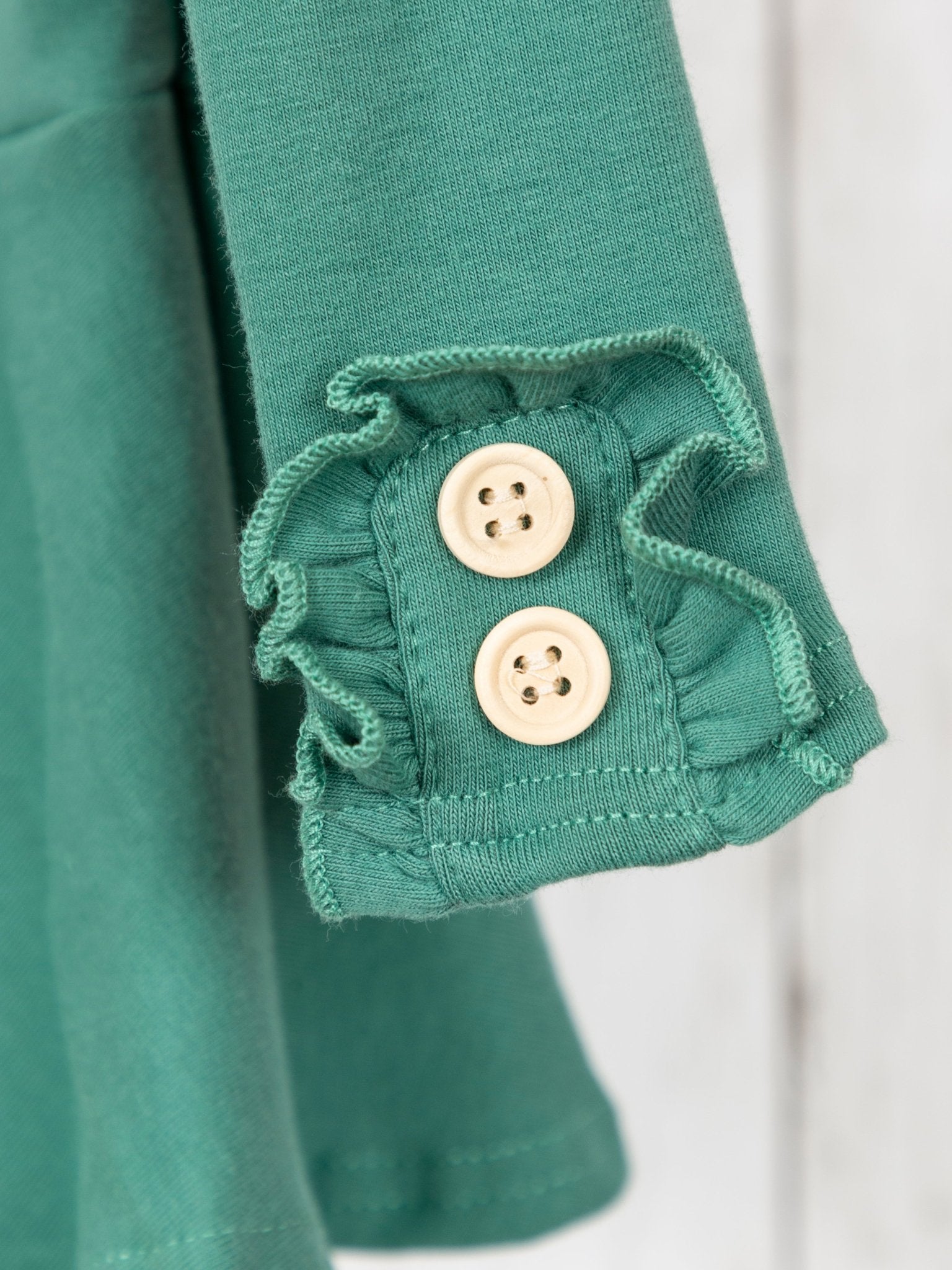 Cotton Bow Back Button Ruffle Sleeve Peplum Top - Multiple Colors - Marie Nicole Clothing