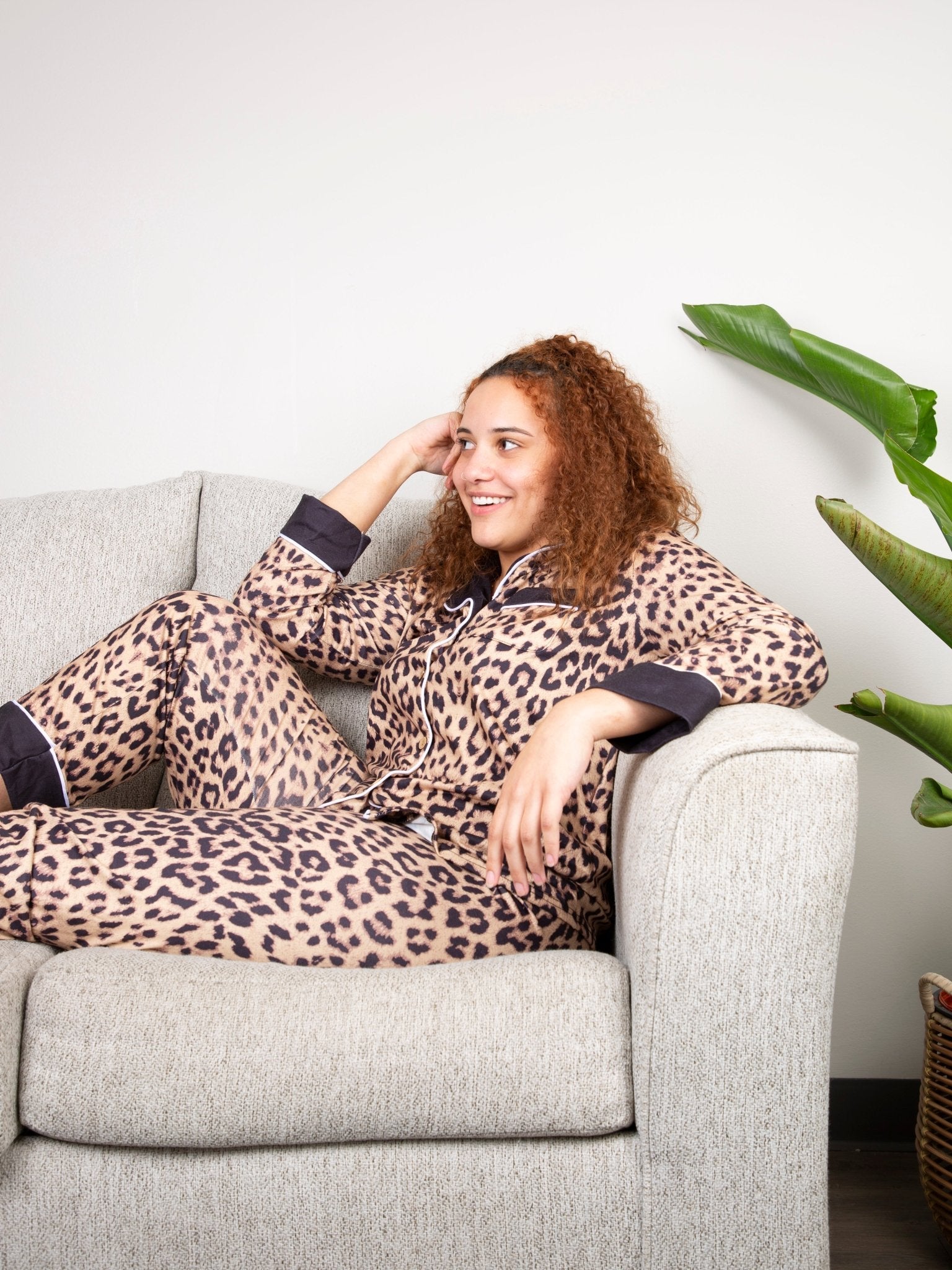 Mom & Me Leopard Print Pocket Pajama Set - Marie Nicole Clothing