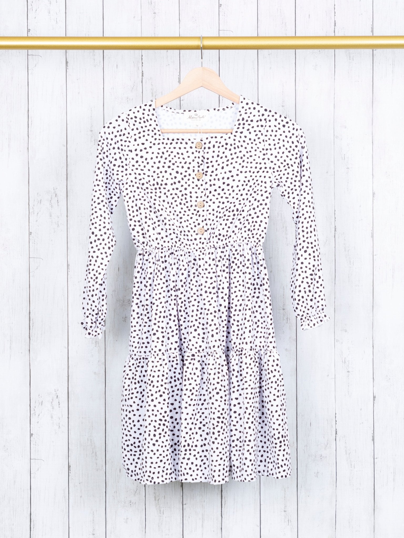 Pre - Teen Dalmatian Tiered Dress - Marie Nicole Clothing