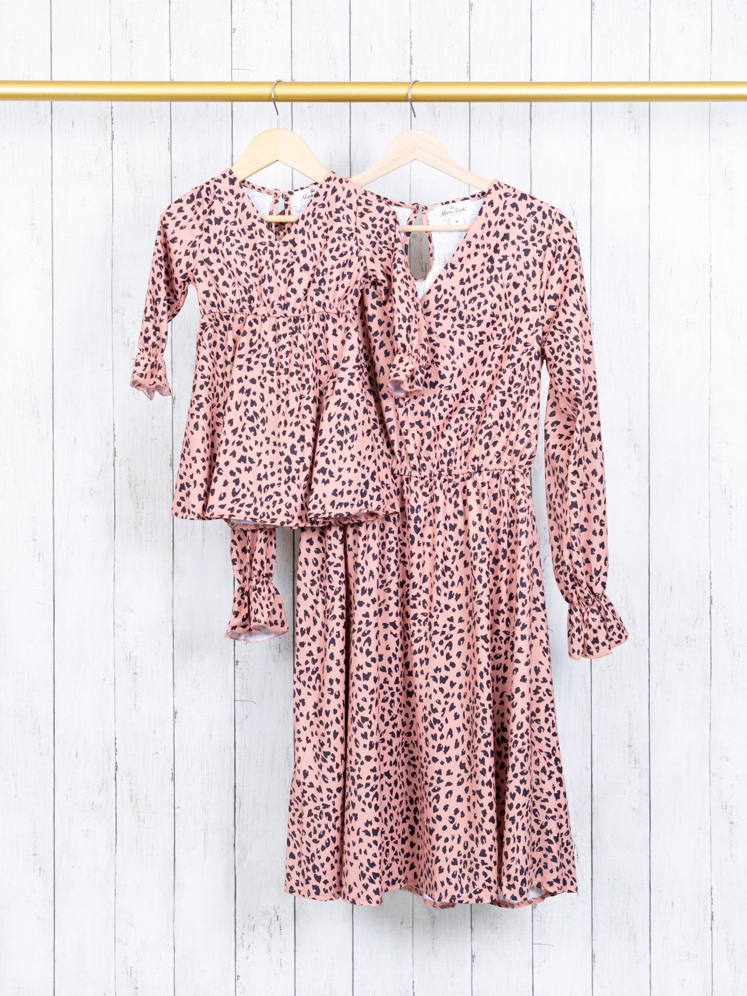 Mom & Me Cheetah V - Neck Dress - Marie Nicole Clothing