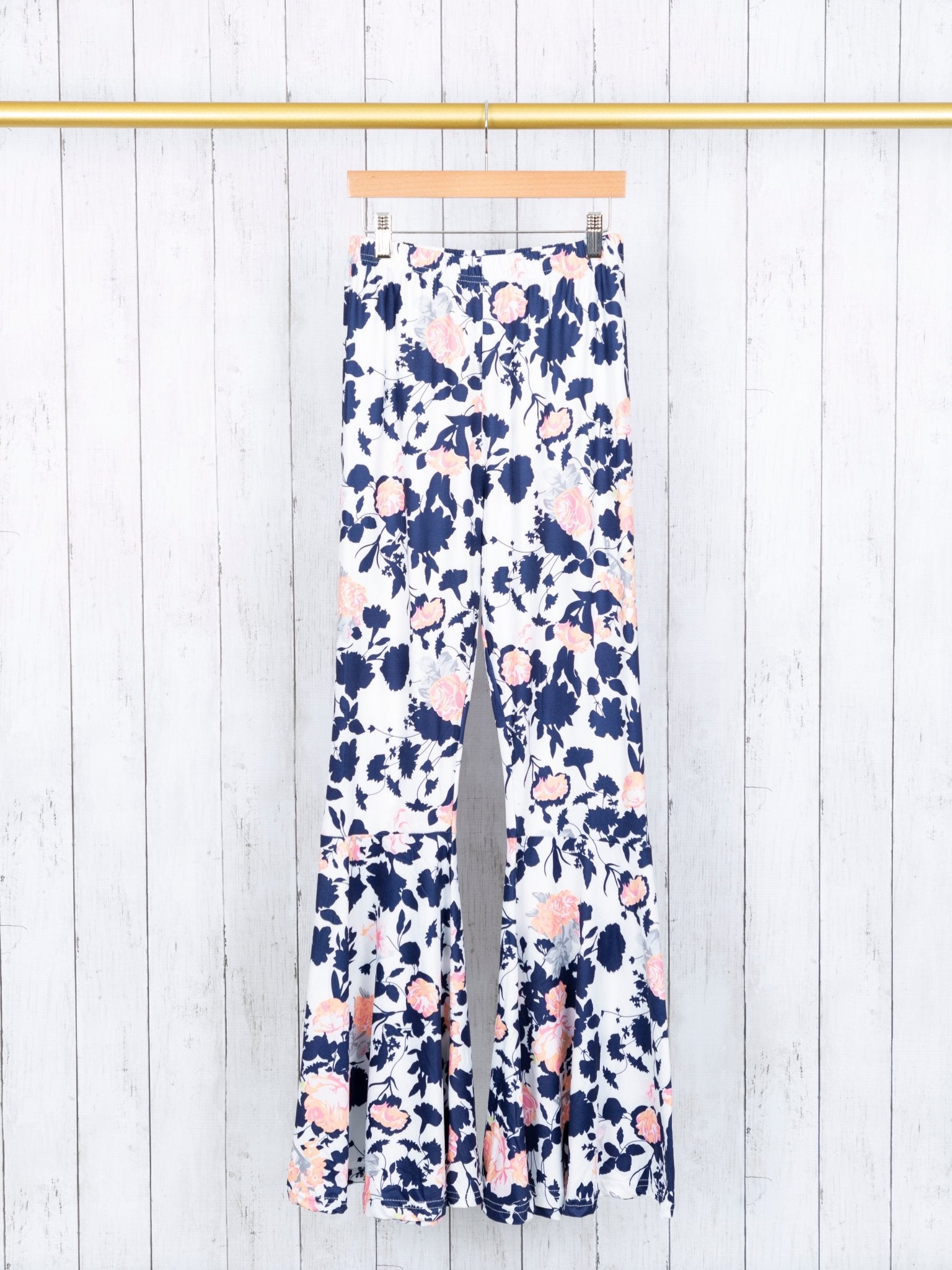 Mom & Me Coral Floral Bell Bottoms - Marie Nicole Clothing
