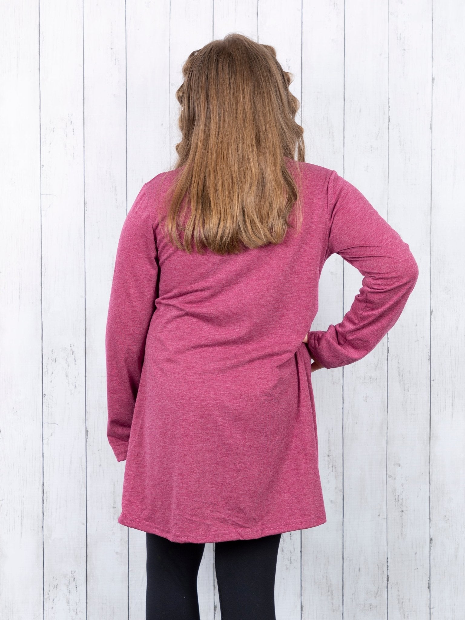 Mom & Me Burgundy Lace Swing Top - Marie Nicole Clothing