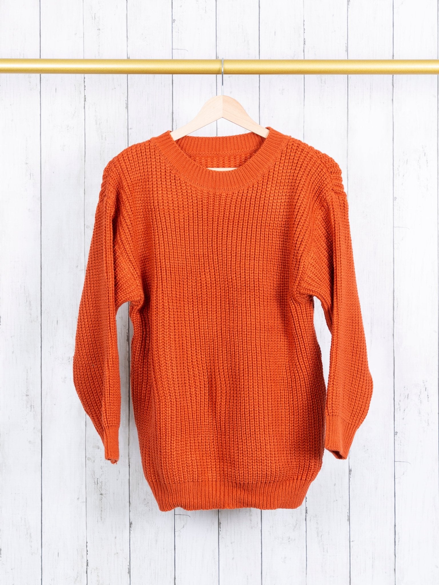 Mom & Me Burnt Orange Sweater - Marie Nicole Clothing