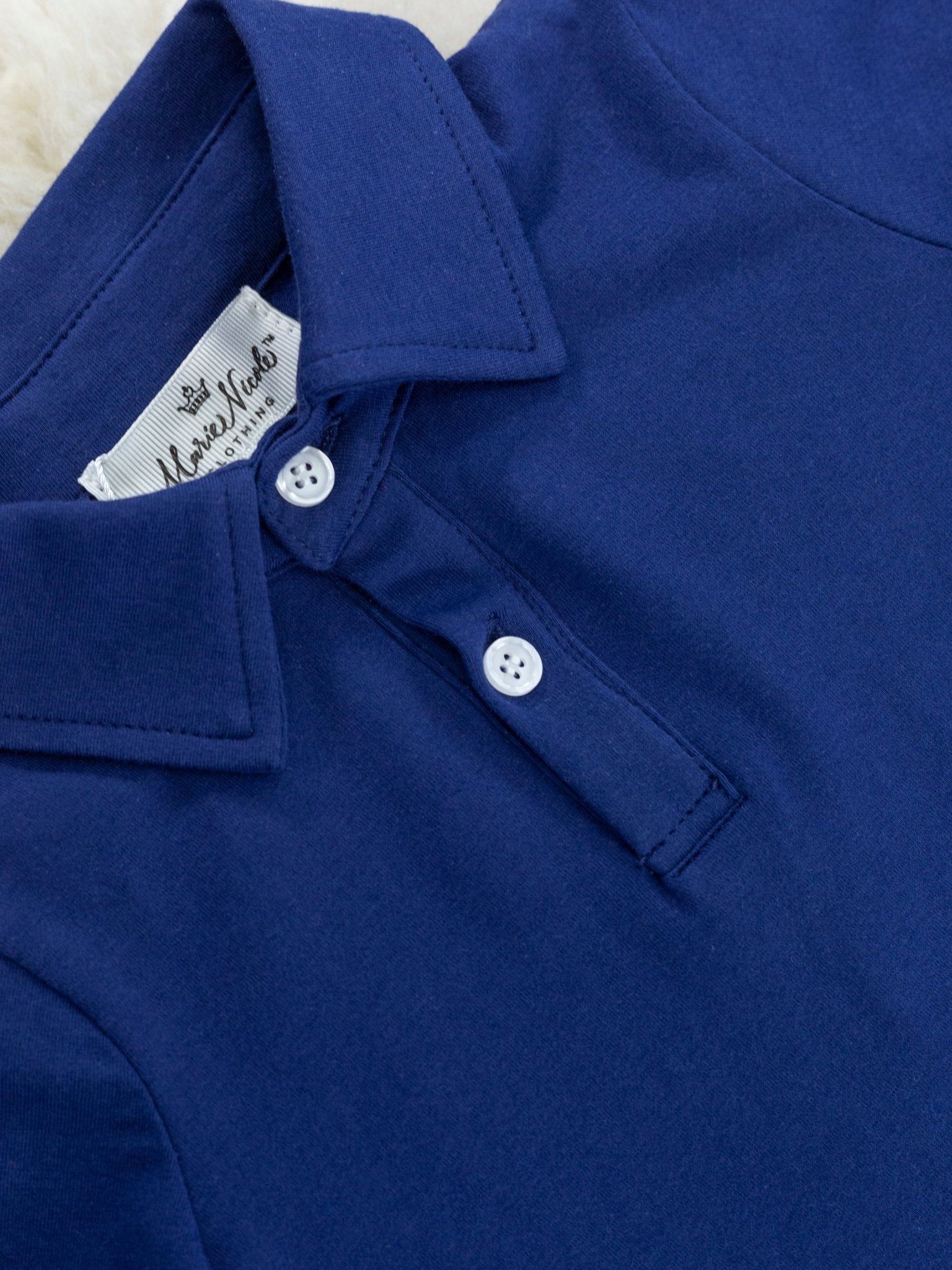 Navy & Yellow Gingham Polo Outfit - Marie Nicole Clothing