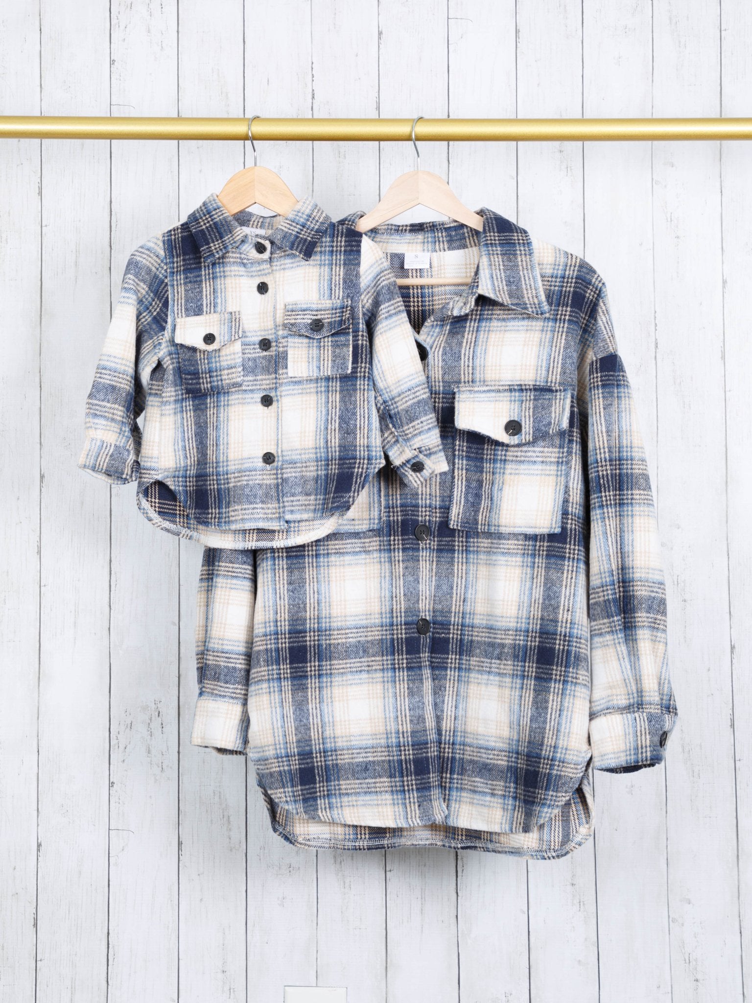 Mom & Me Navy Plaid Flannel - Sign Up For Restock Notifications! - Marie Nicole Clothing