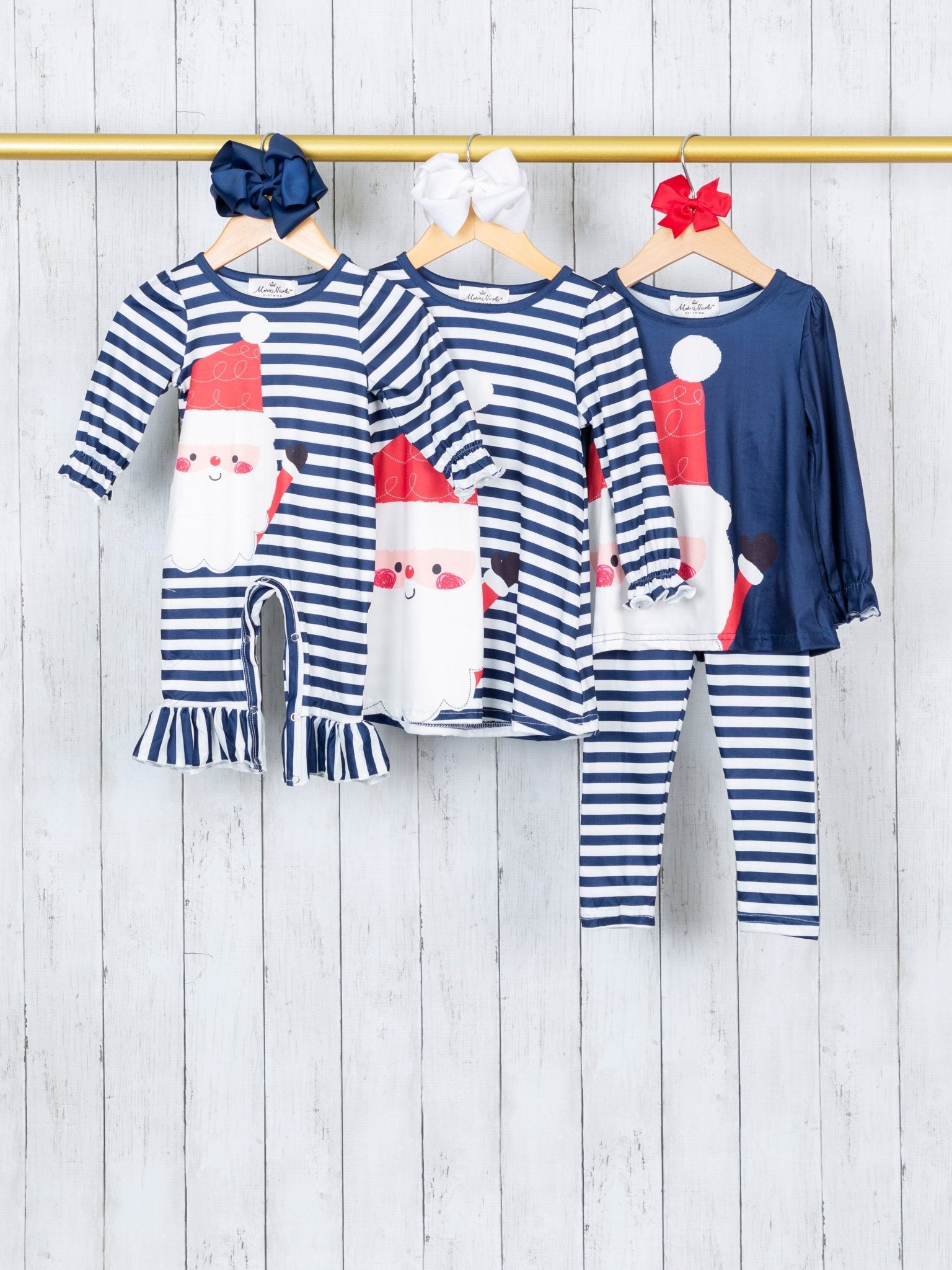 Striped Jolly Santa Dress - Marie Nicole Clothing