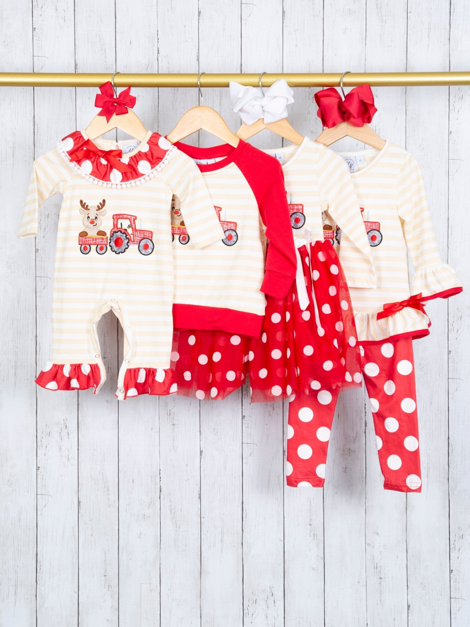 Reindeer Tractor Tulle Dress - Marie Nicole Clothing