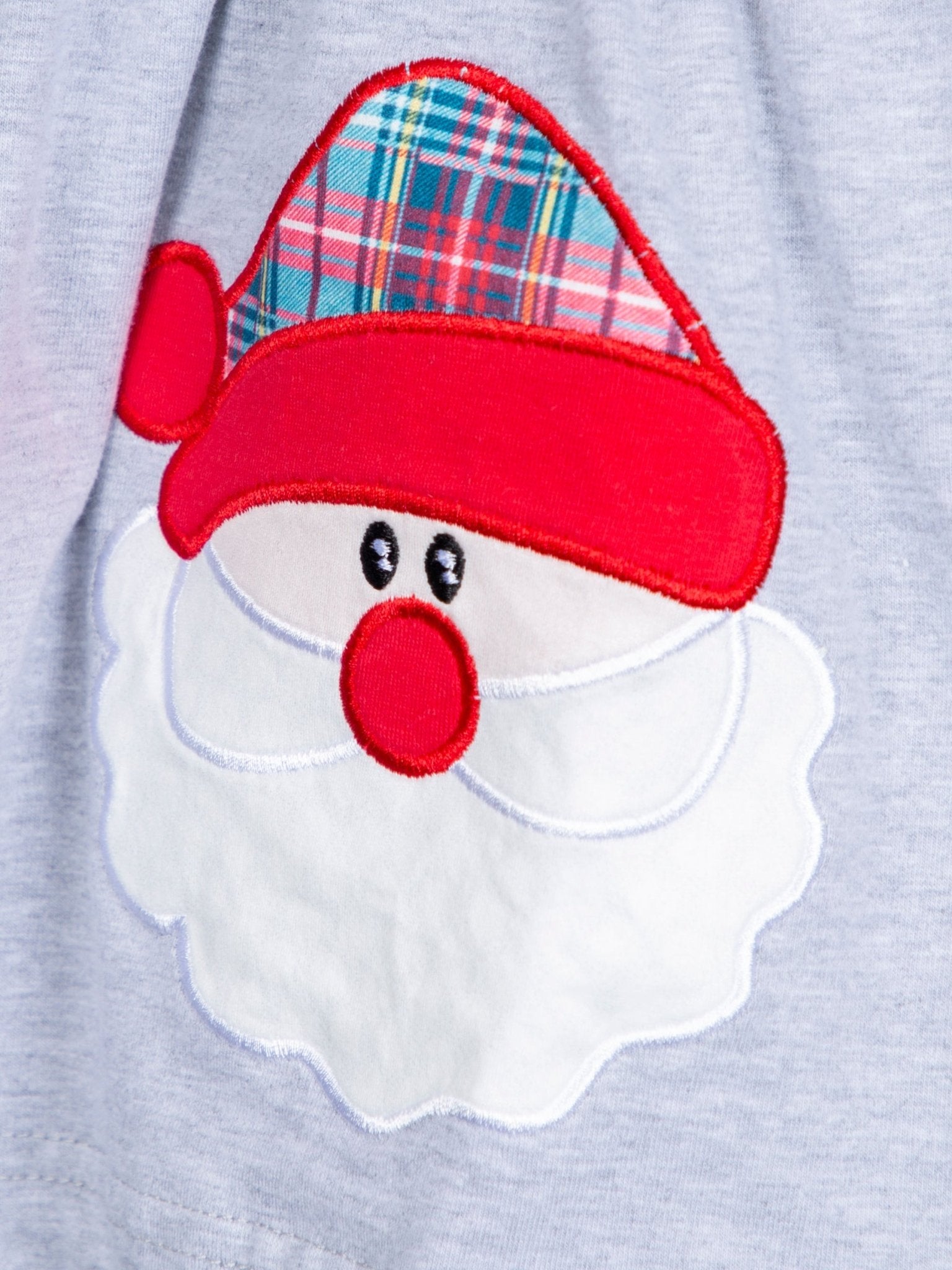 Blue Plaid Santa 3 - Piece Outfit - Marie Nicole Clothing