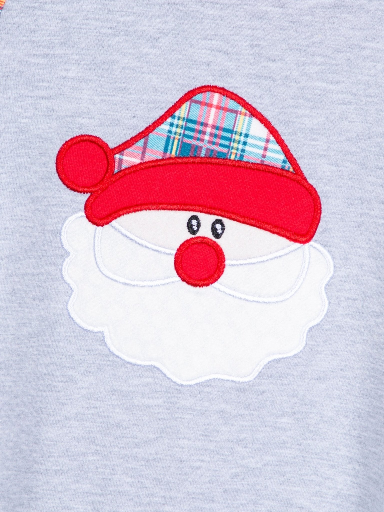 Blue Plaid Santa Romper - Marie Nicole Clothing