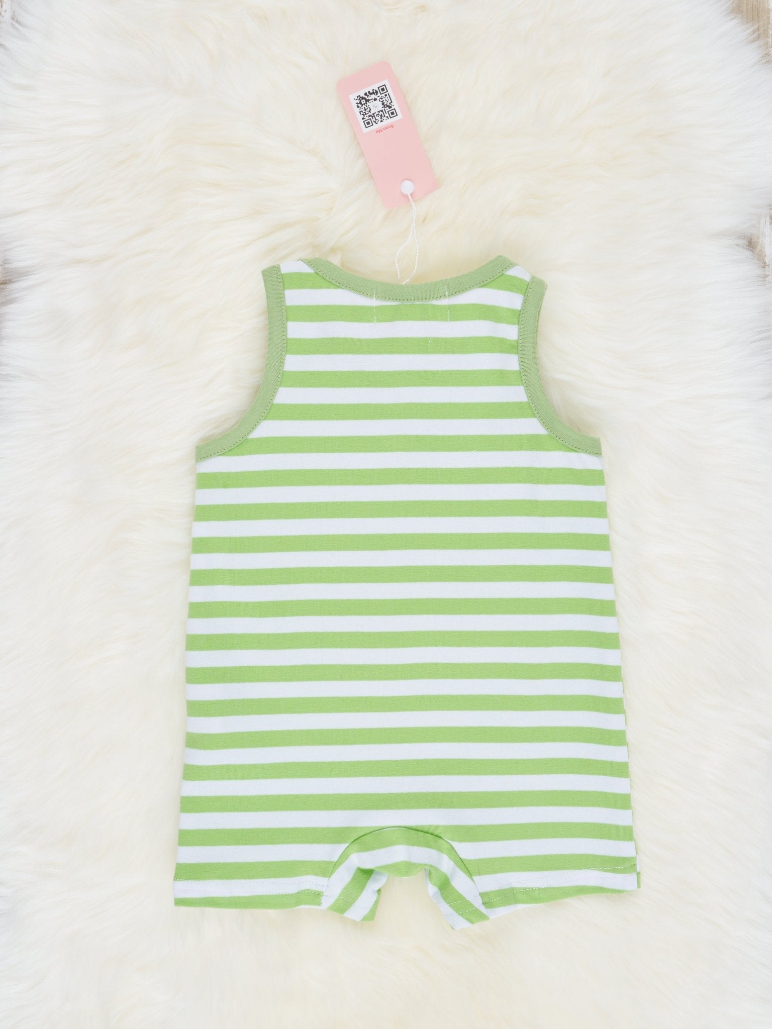 Lime Striped Romper - Marie Nicole Clothing