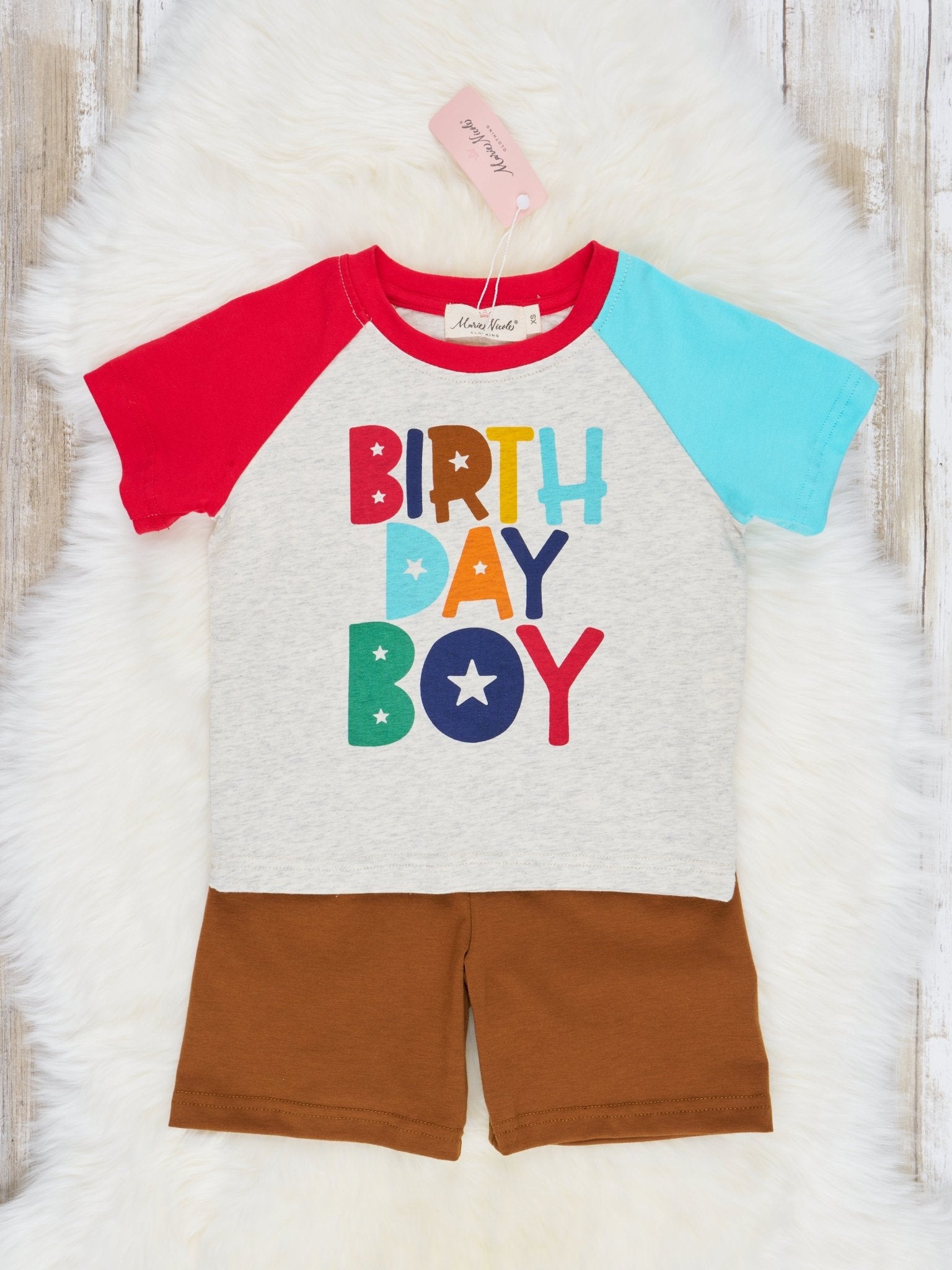 "Birthday Boy" Raglan Outfit - Marie Nicole Clothing