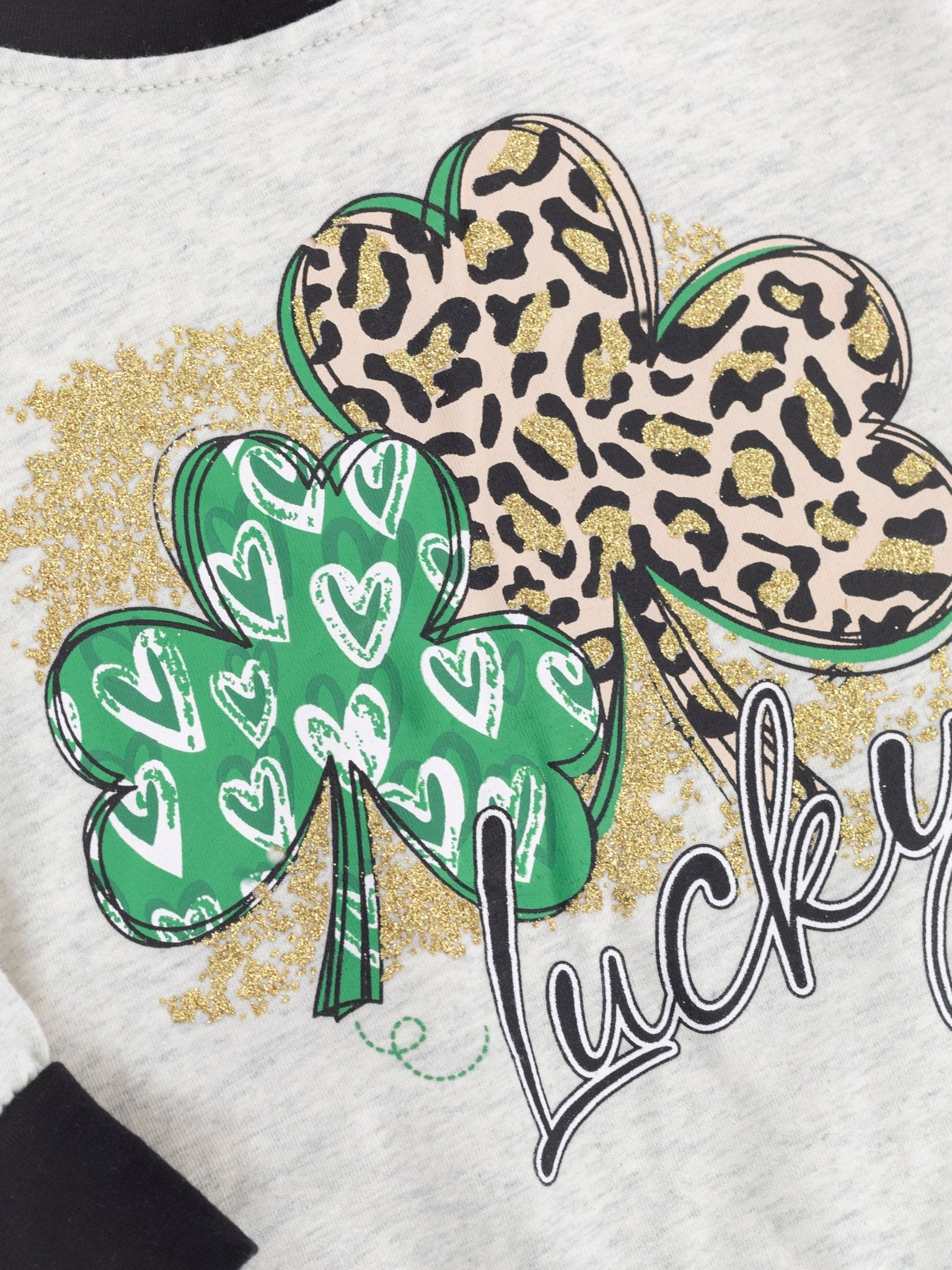 Mom & Me "Lucky" Leopard Clover Shirt - Marie Nicole Clothing