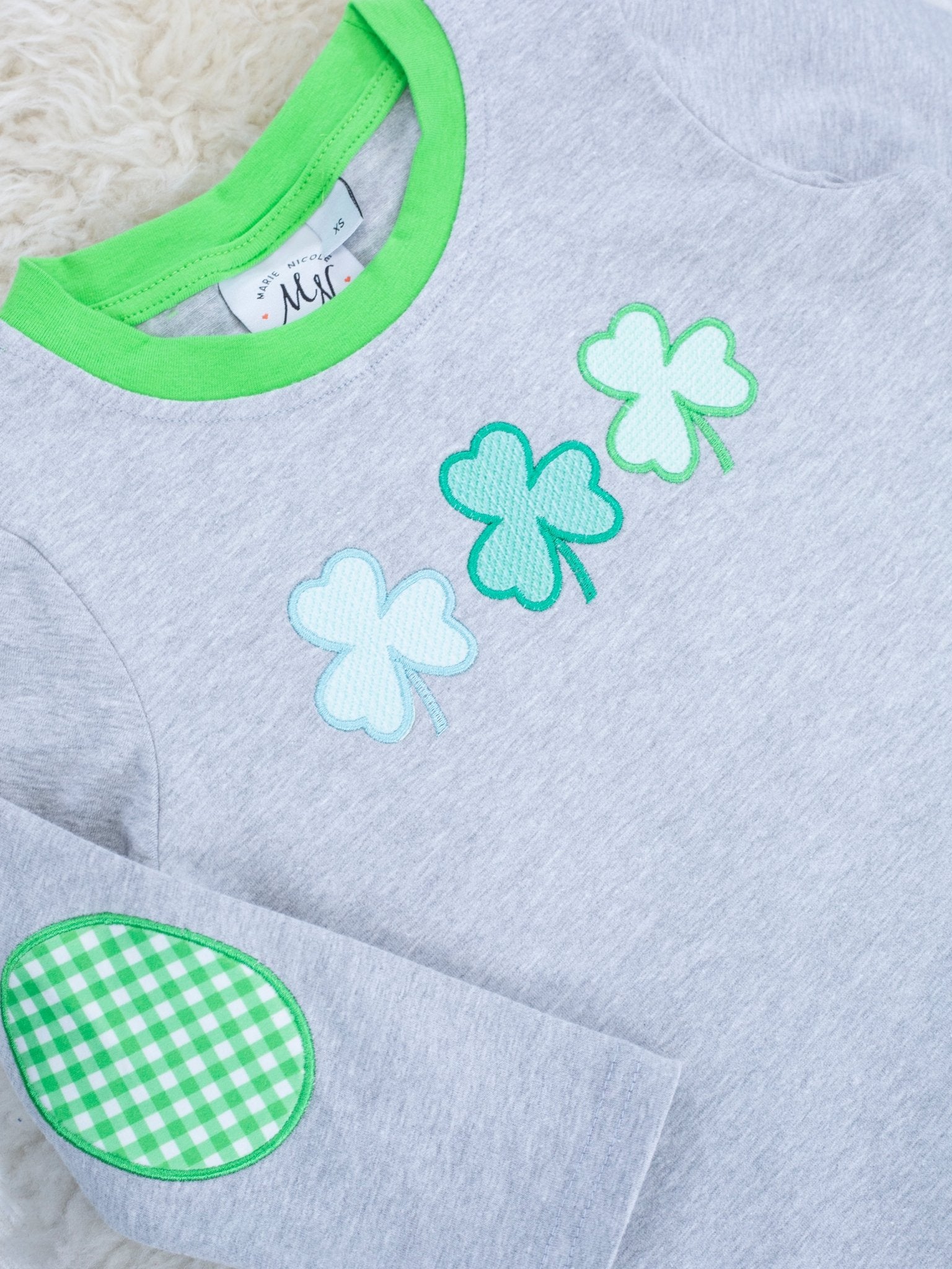 Grey Clover Shirt - Marie Nicole Clothing