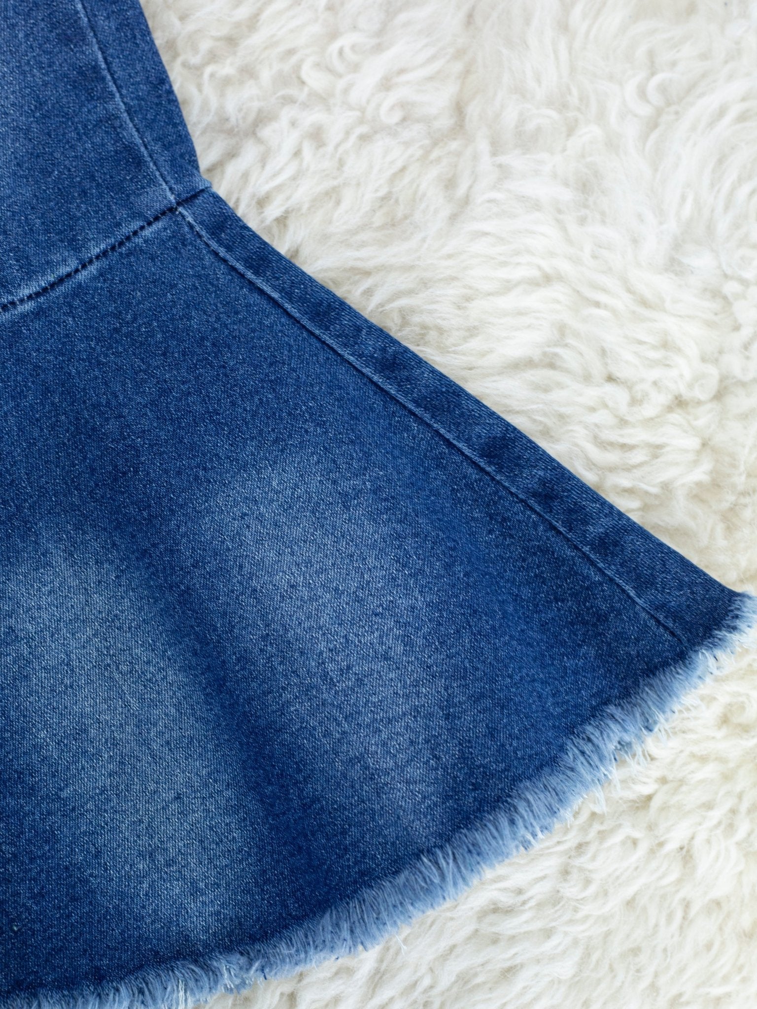 Dark Wash Denim Bell Bottoms - Marie Nicole Clothing