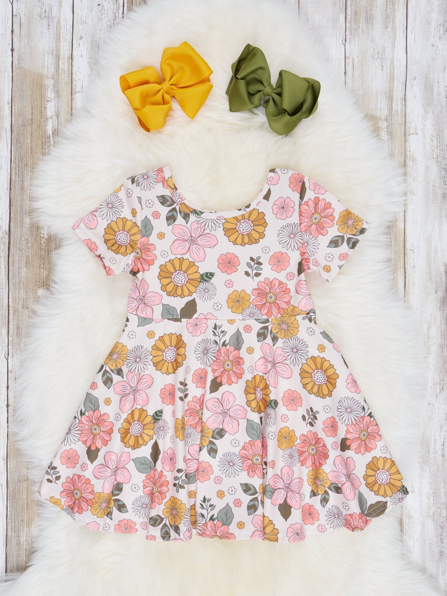 Marigold Memories Swing Dress - Marie Nicole Clothing