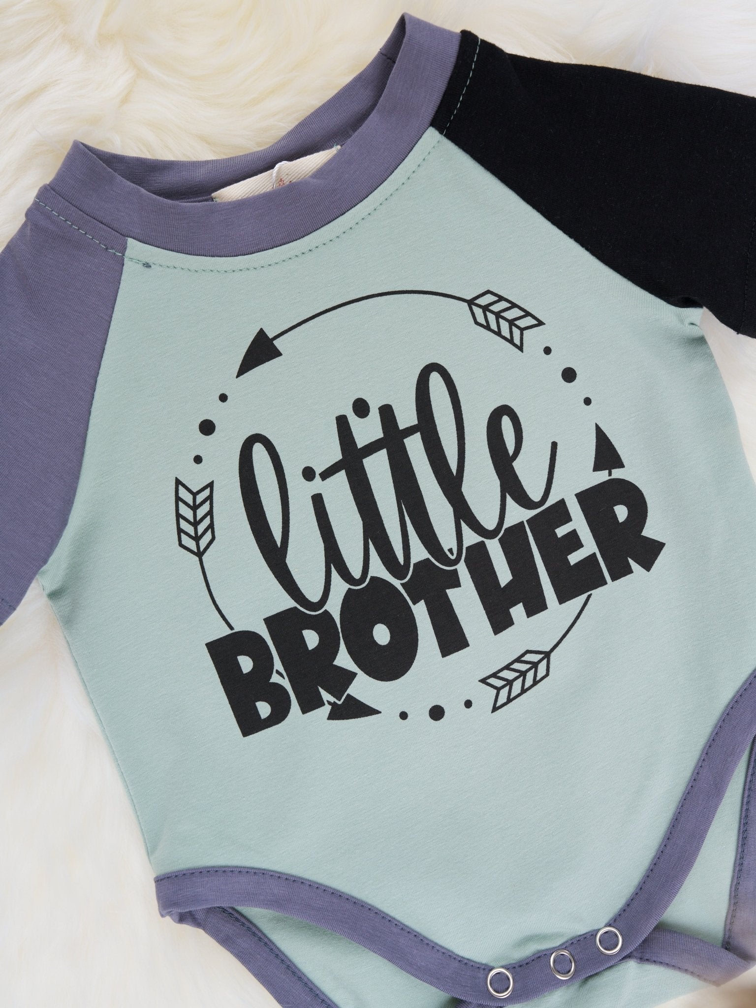 "Little Brother" Raglan Romper - Marie Nicole Clothing