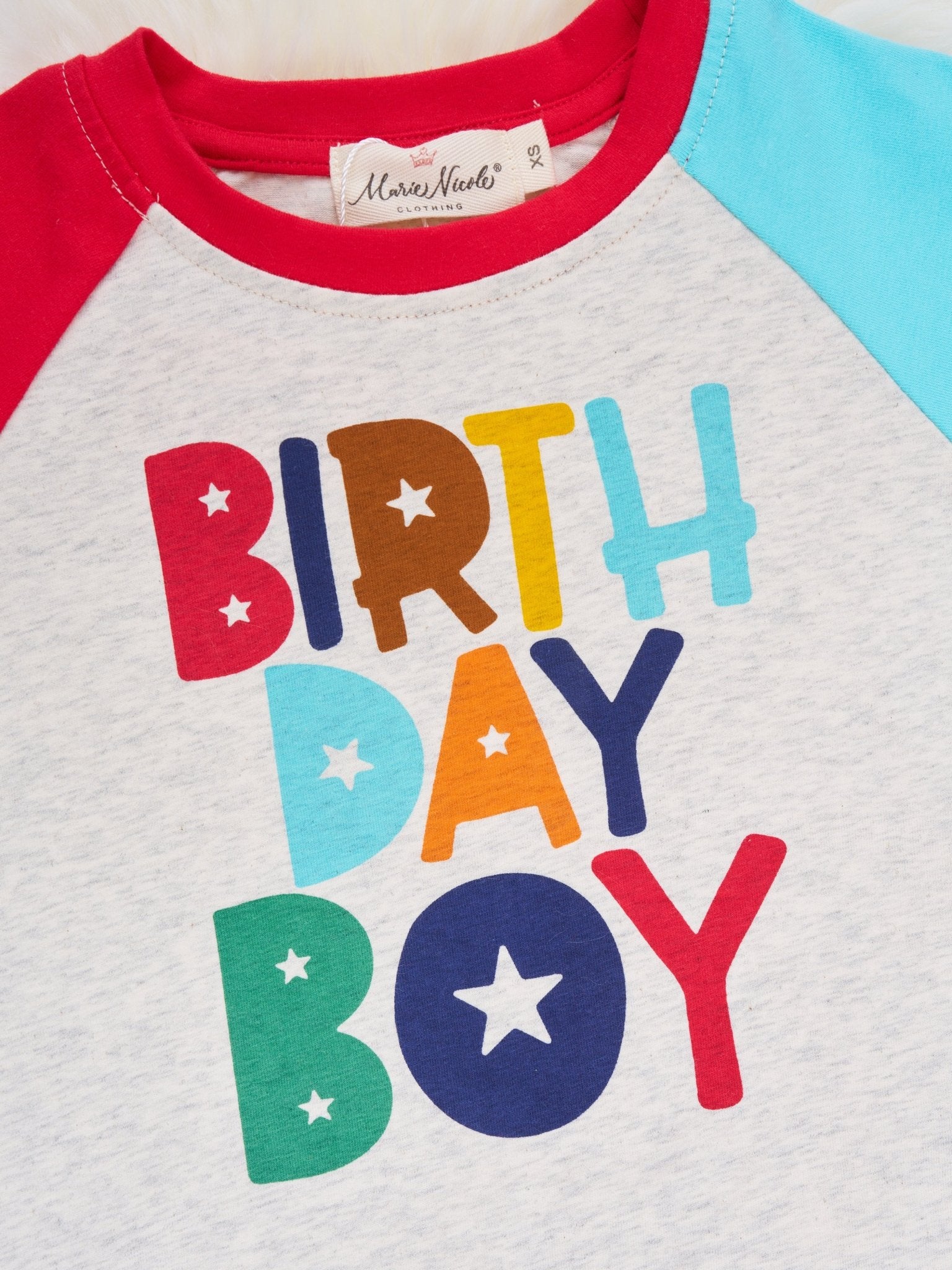 "Birthday Boy" Raglan Outfit - Marie Nicole Clothing