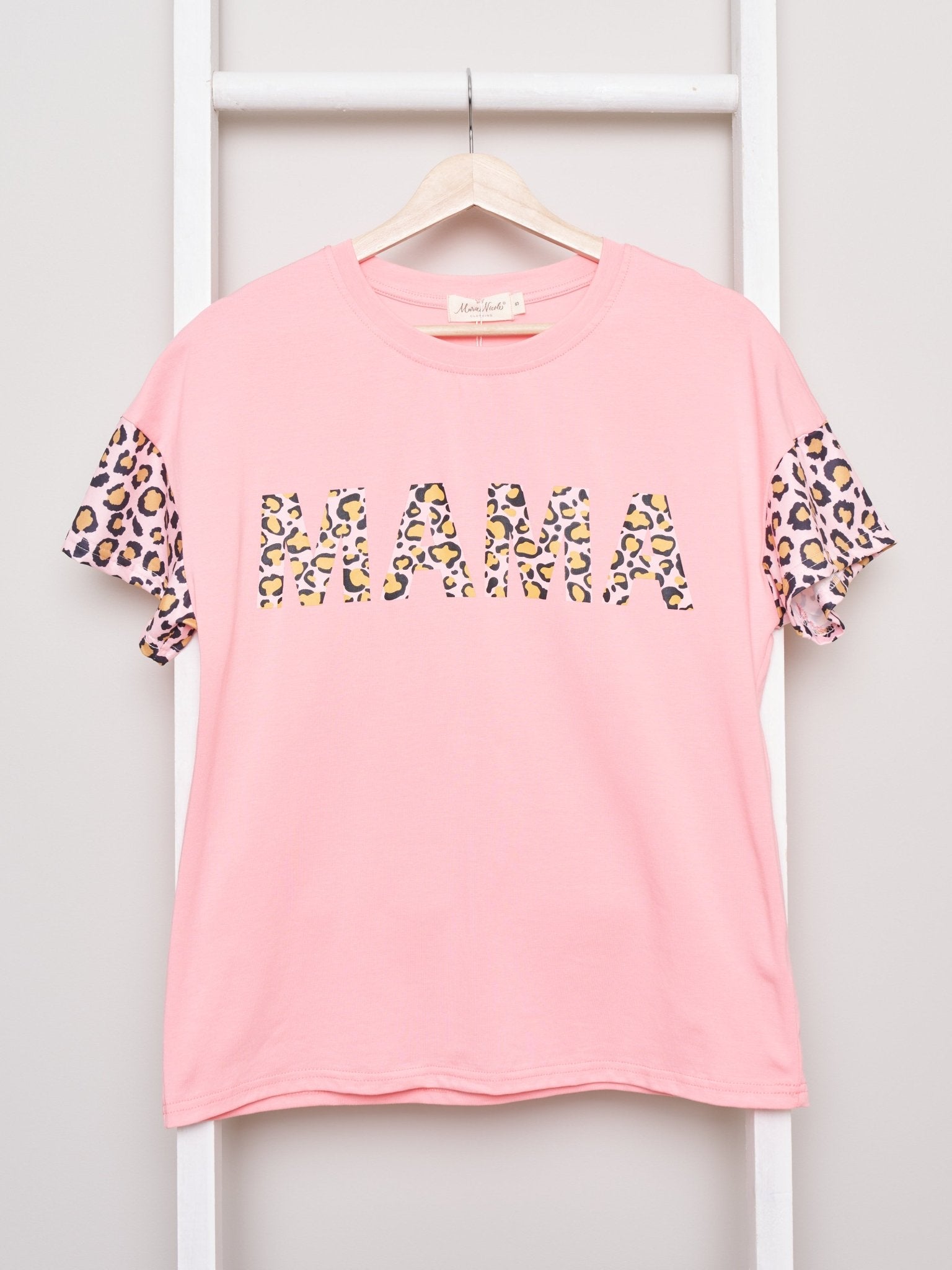 Mom & Me Leopard "Mama's Girl" Shirt & Bubble - Marie Nicole Clothing