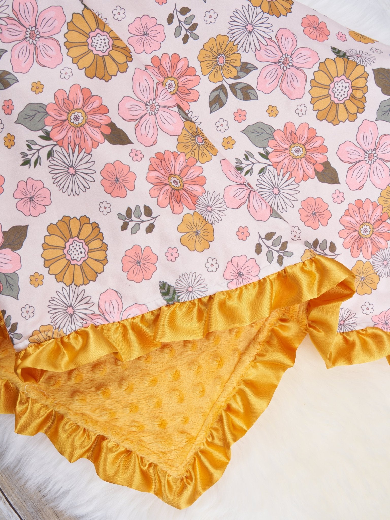 Marigold Memories Minky Blanket - Marie Nicole Clothing