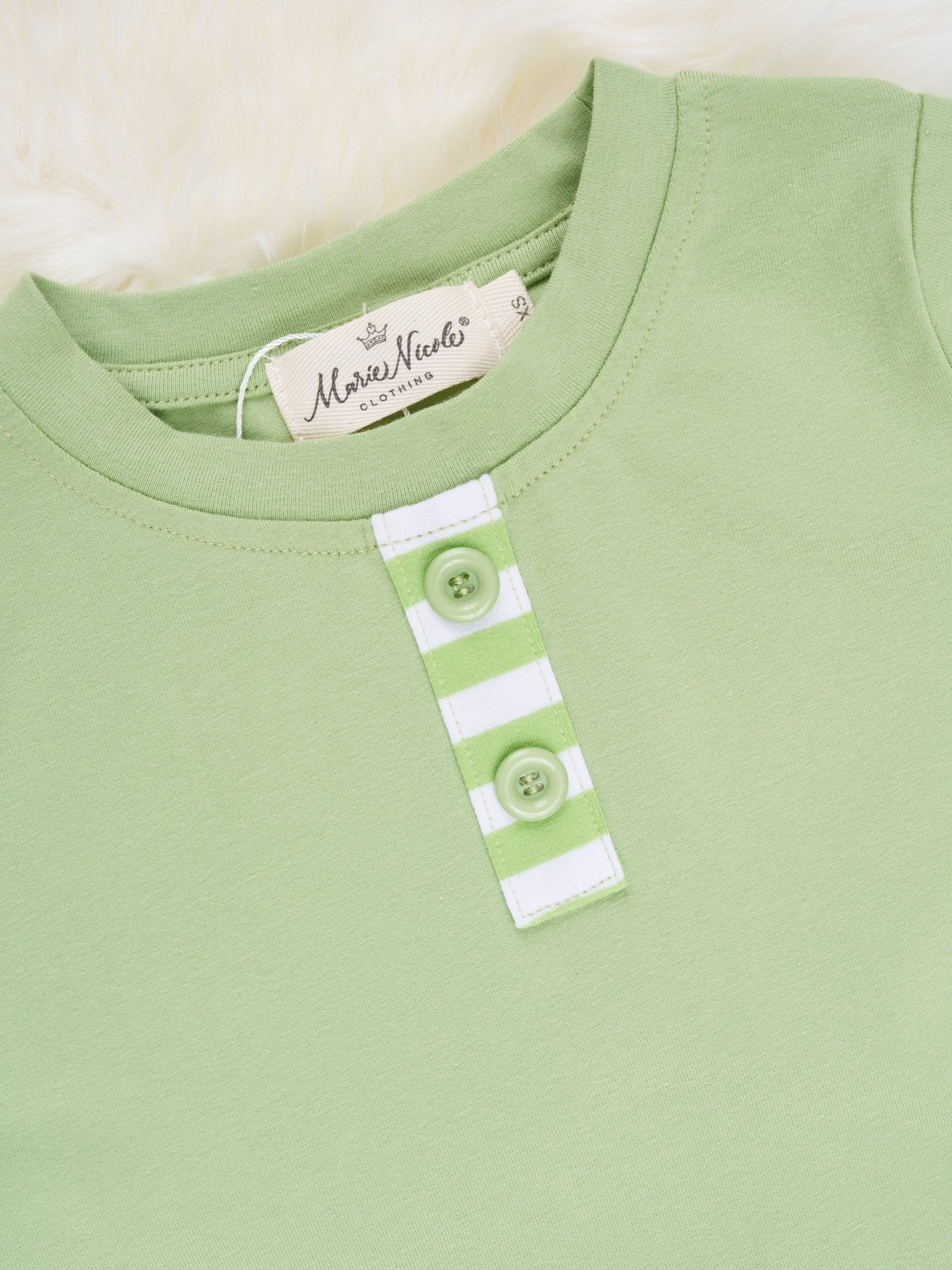 Lime Striped Outfit - Marie Nicole Clothing