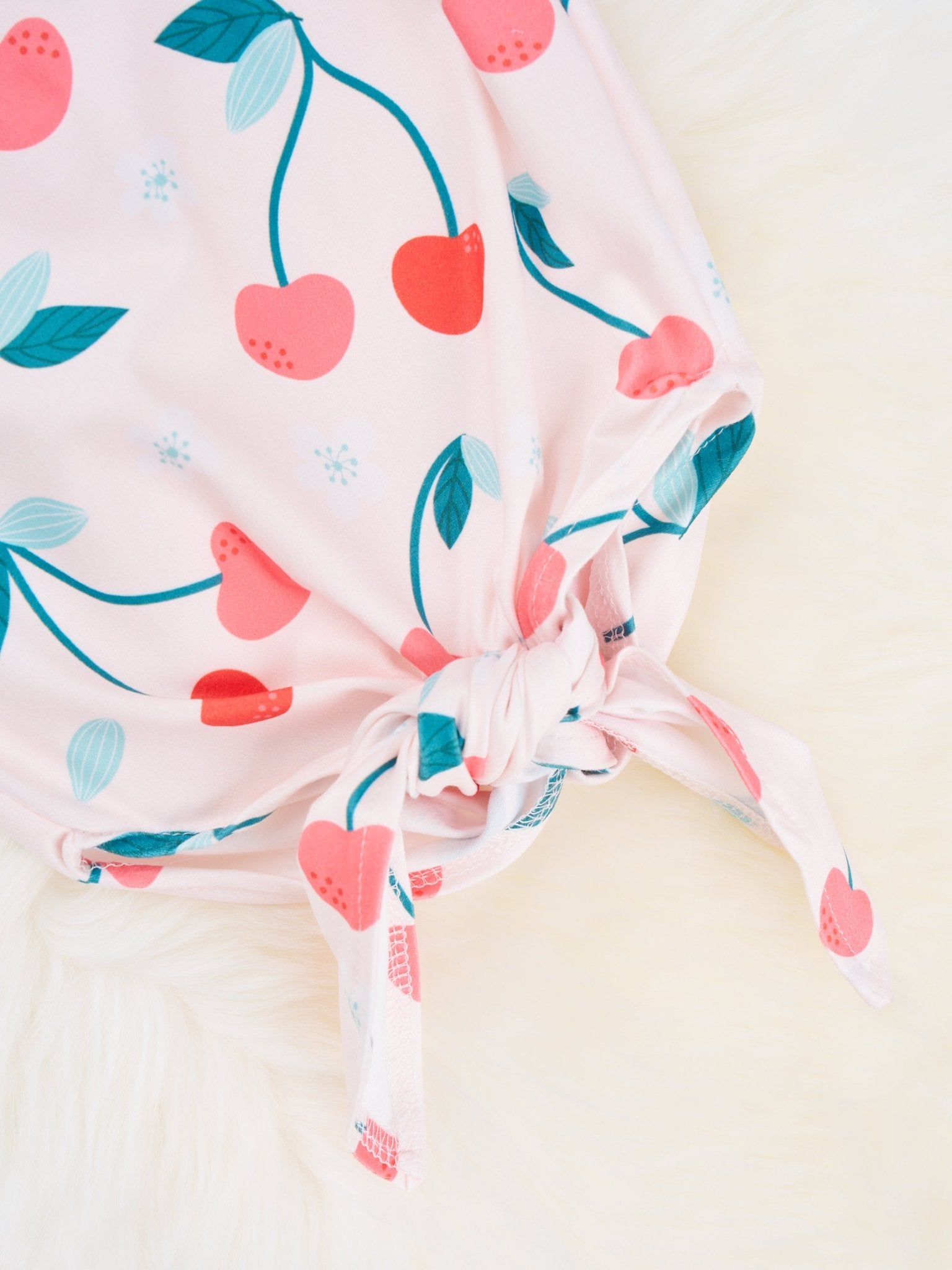 Cherries Ruffle Knot Gown - Marie Nicole Clothing