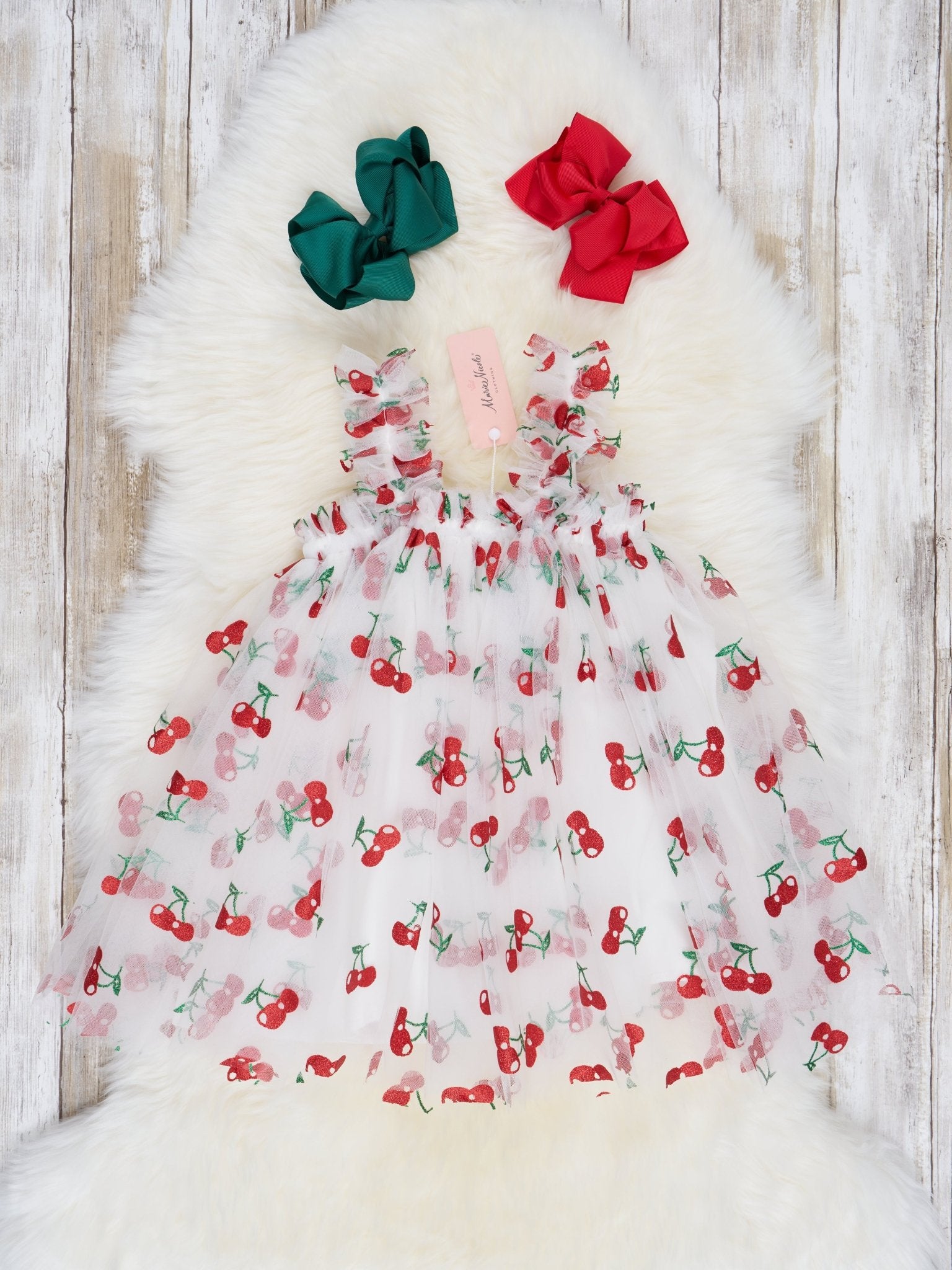 Cherry Tulle Tank Dress - Marie Nicole Clothing