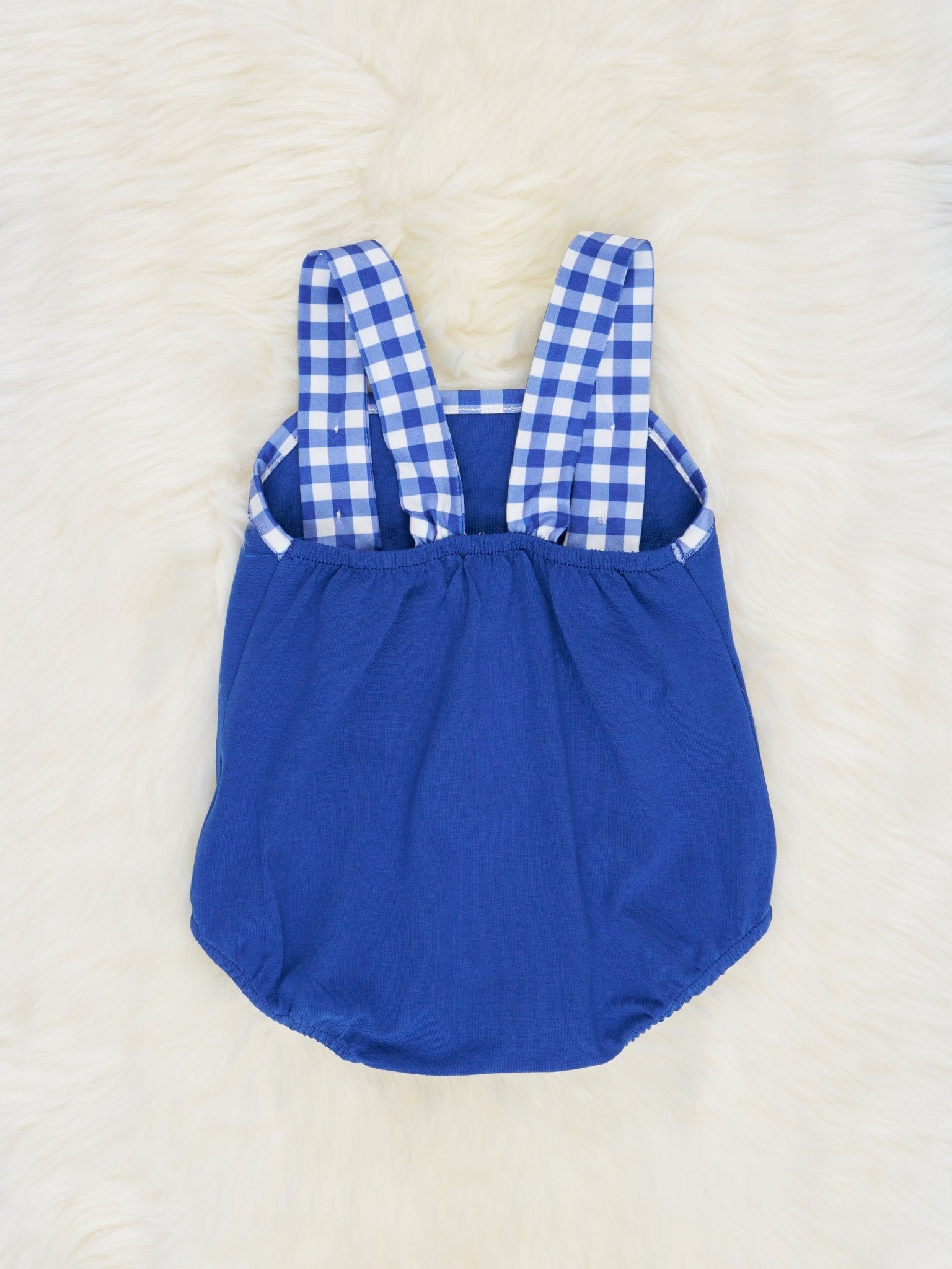 Gingham Fish Romper - Marie Nicole Clothing