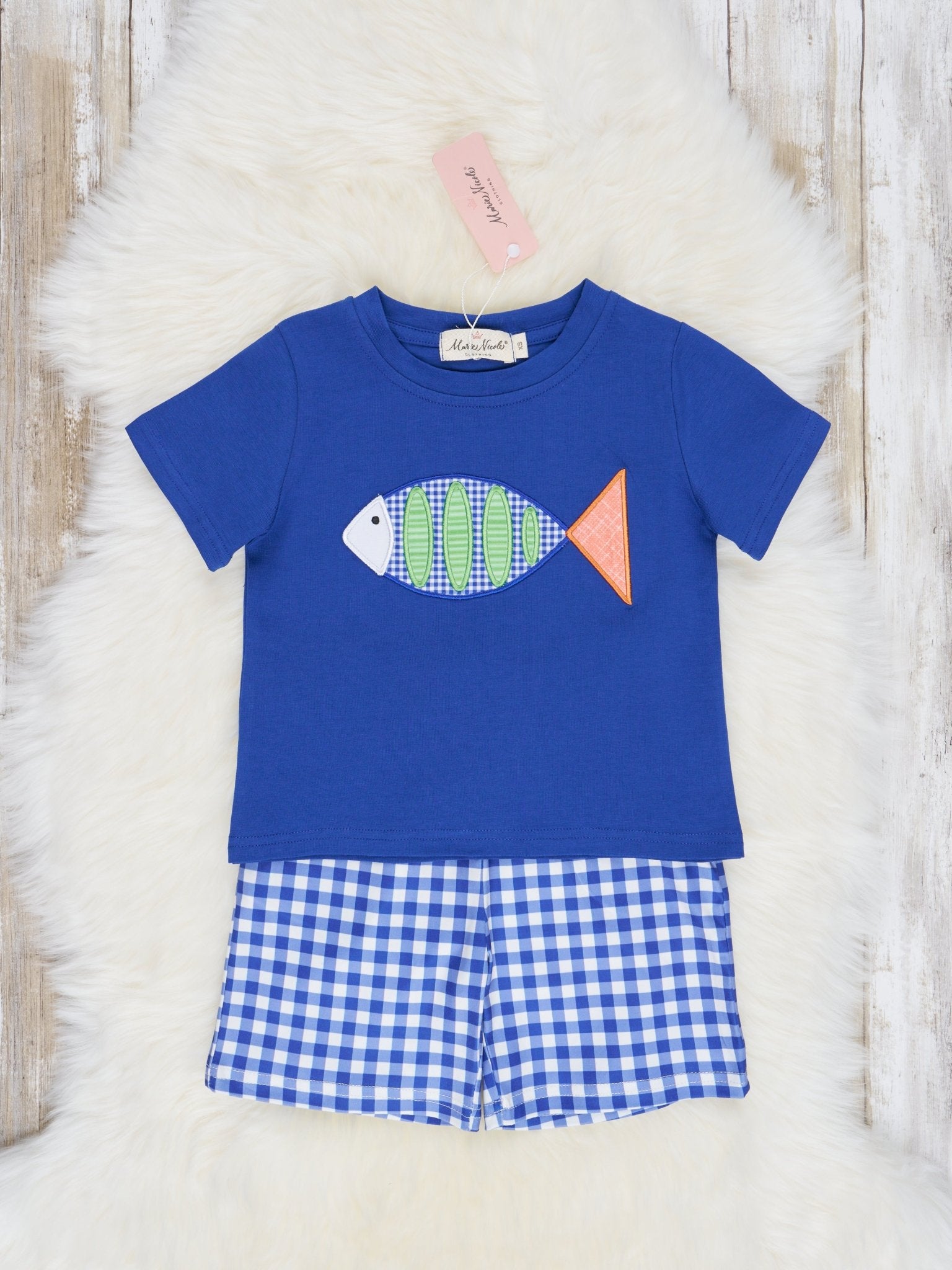 Gingham Fish Outfit - Marie Nicole Clothing