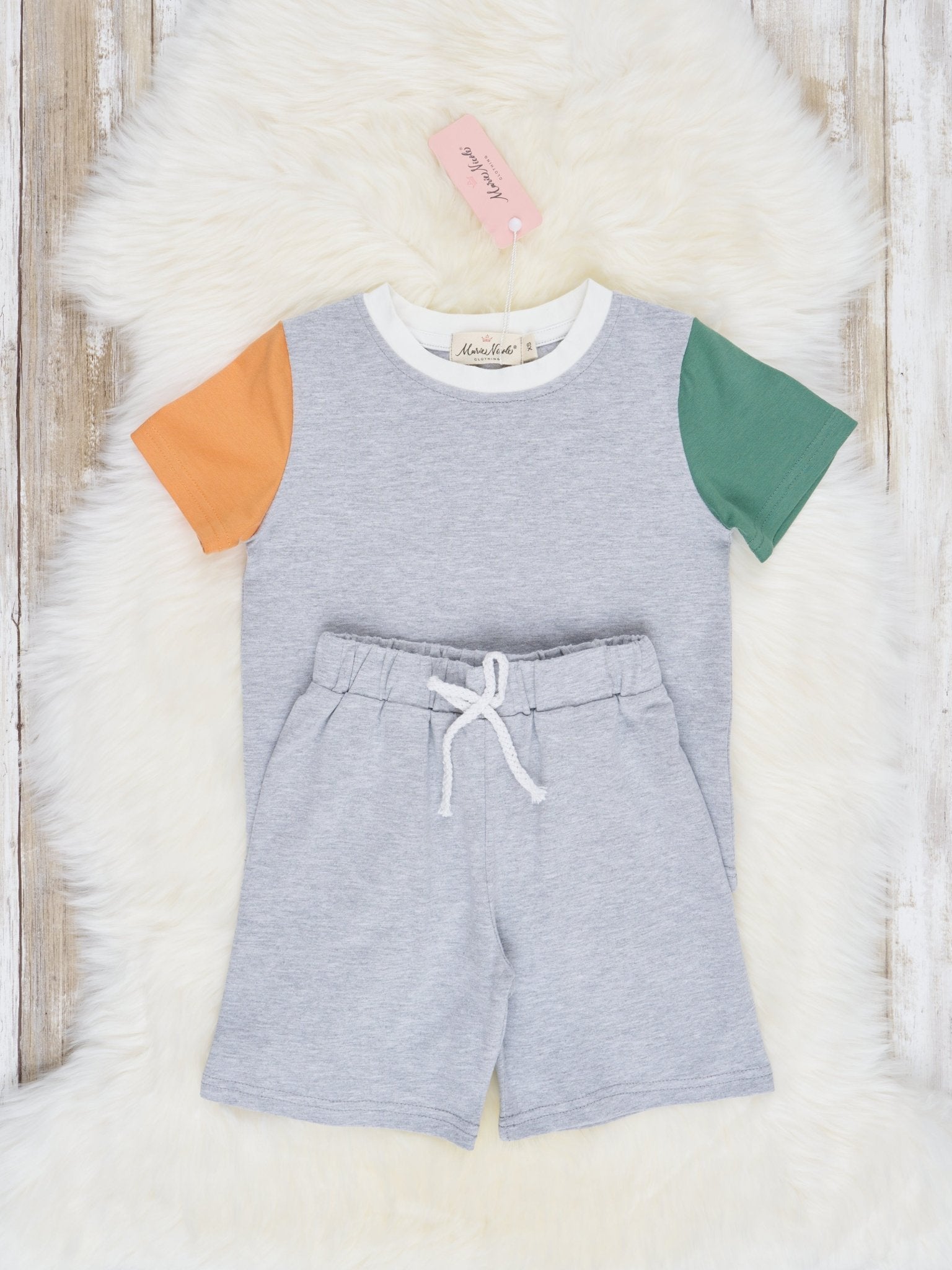 Grey Raglan Outfit - Marie Nicole Clothing