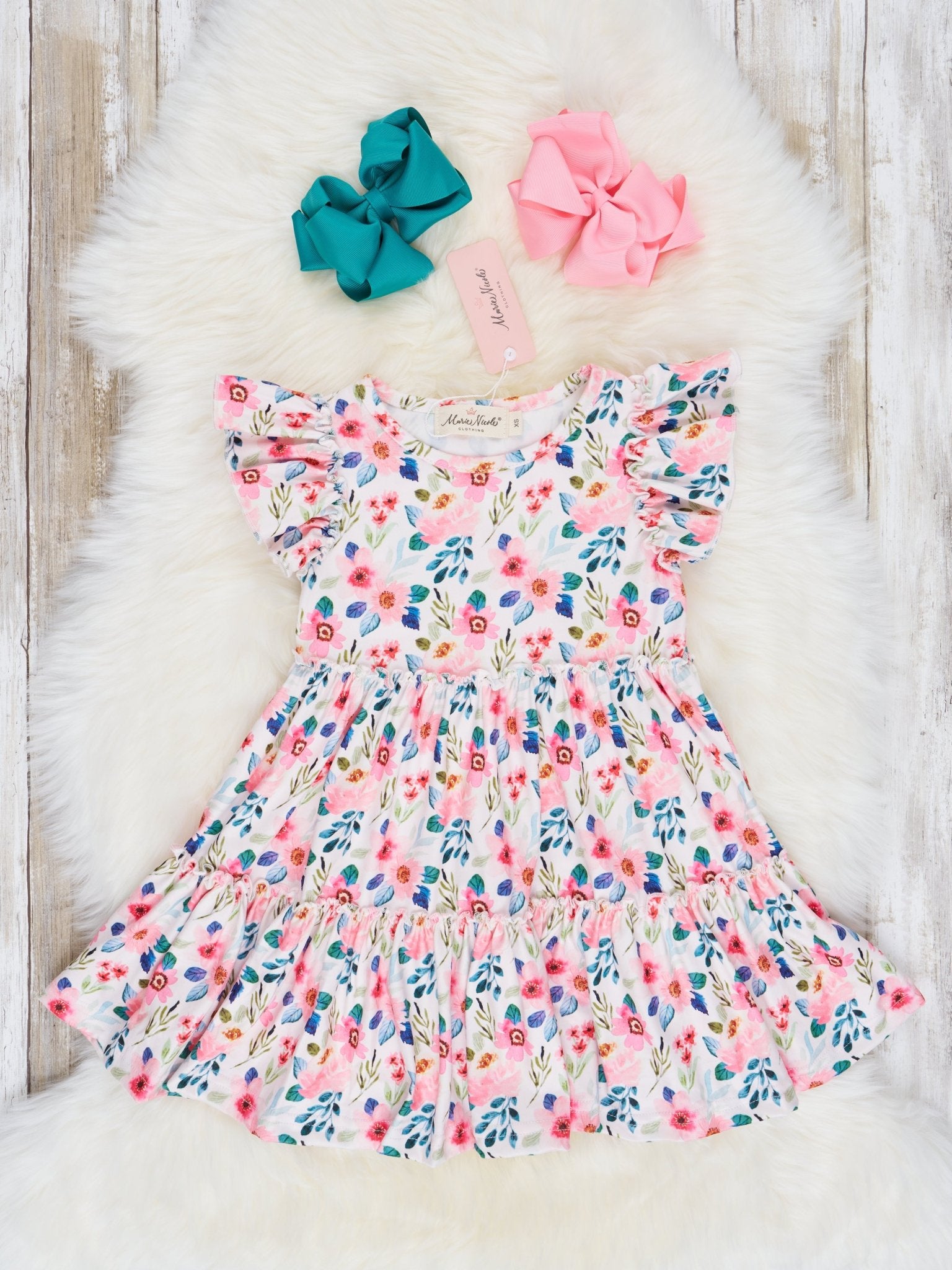 Anemone Tiered Ruffle Dress - Marie Nicole Clothing